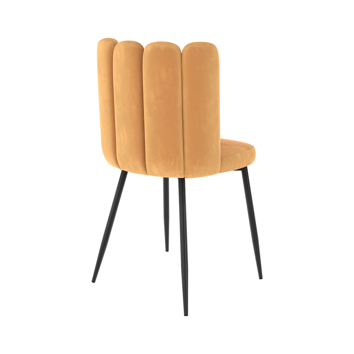 sedia rosy in velluto con gambe in metallo