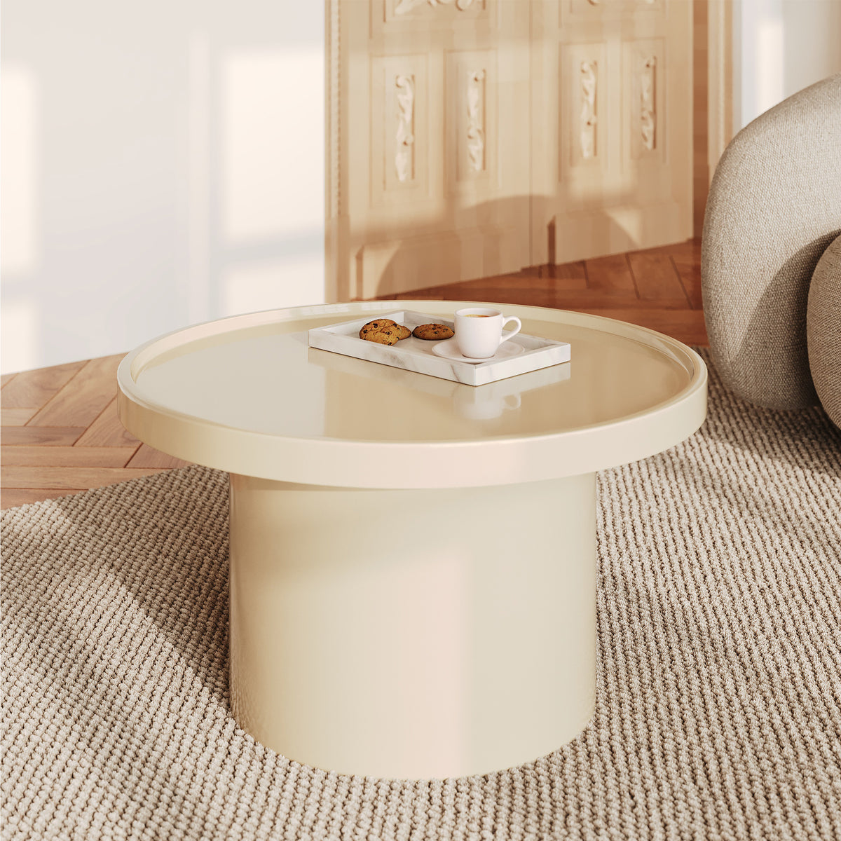 Weißer Designer-Couchtisch – Maison Pavane