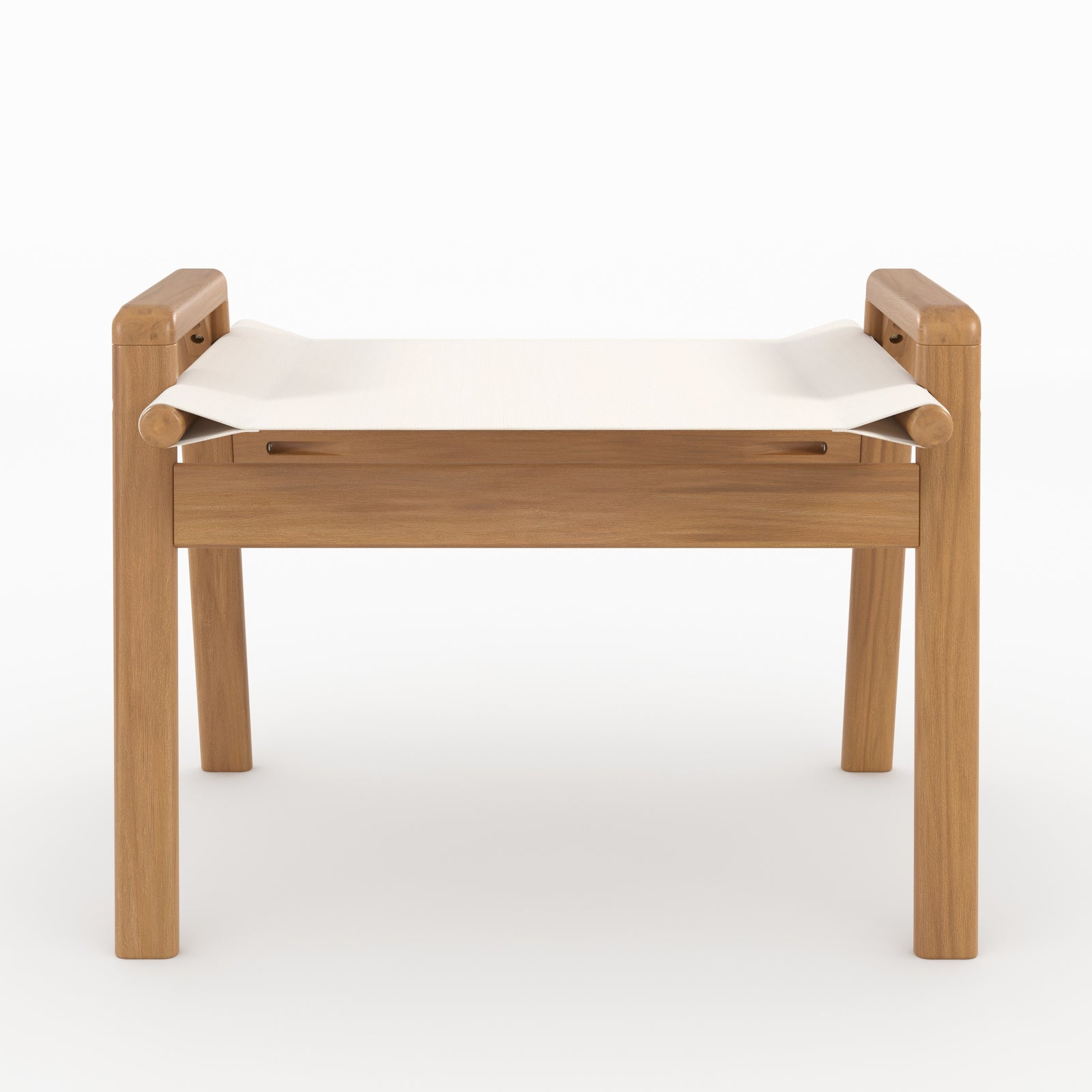 Salon d extérieur blanc et bois marron et bois