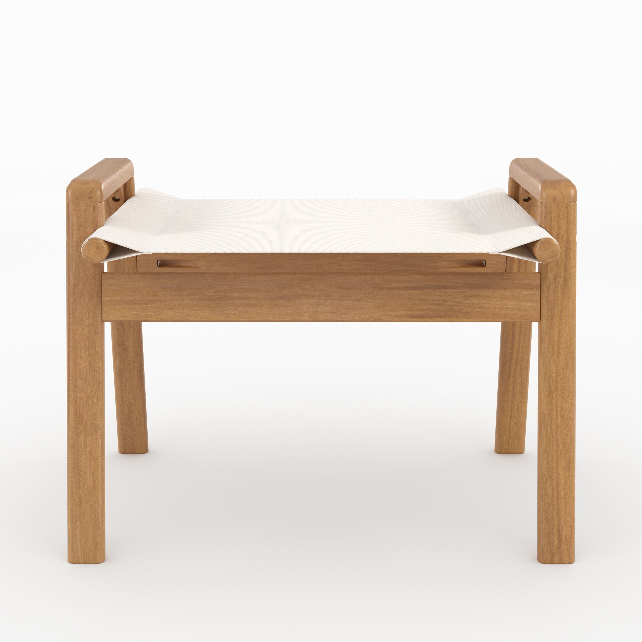 Salon d extérieur blanc et bois marron et bois