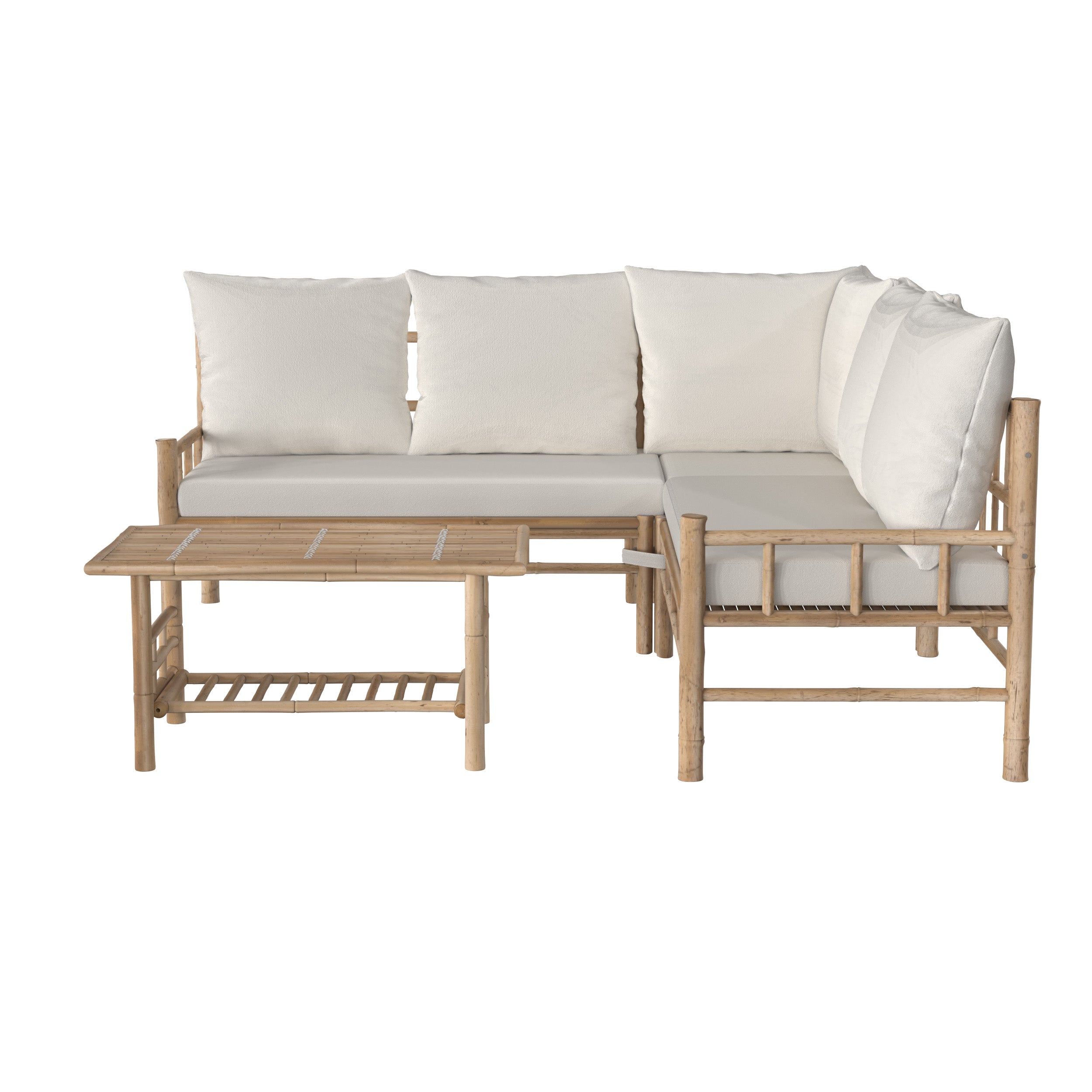 Salon de jardin angle bambou Vadella