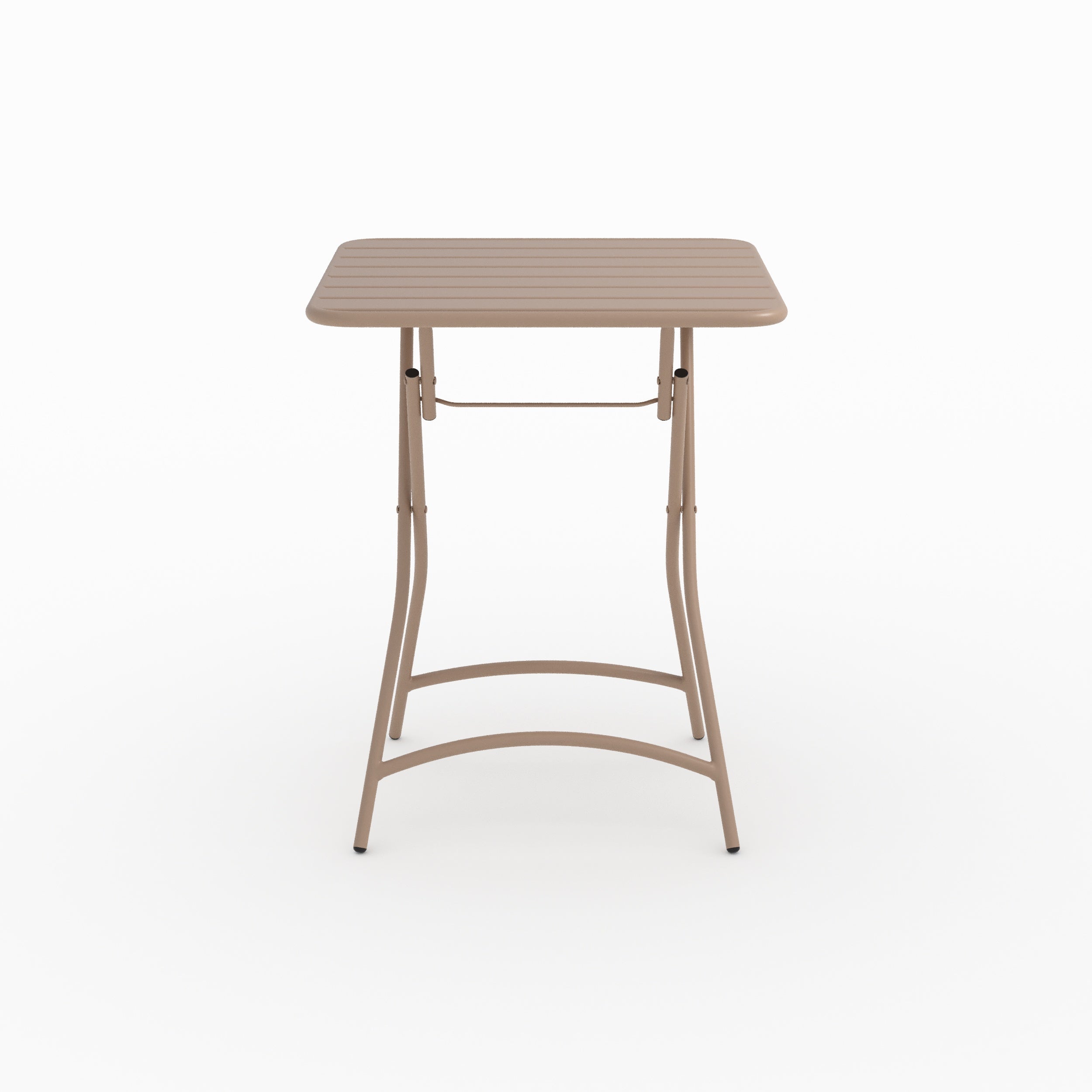 Salon de jardin pliable Yumi 2 places en métal taupe