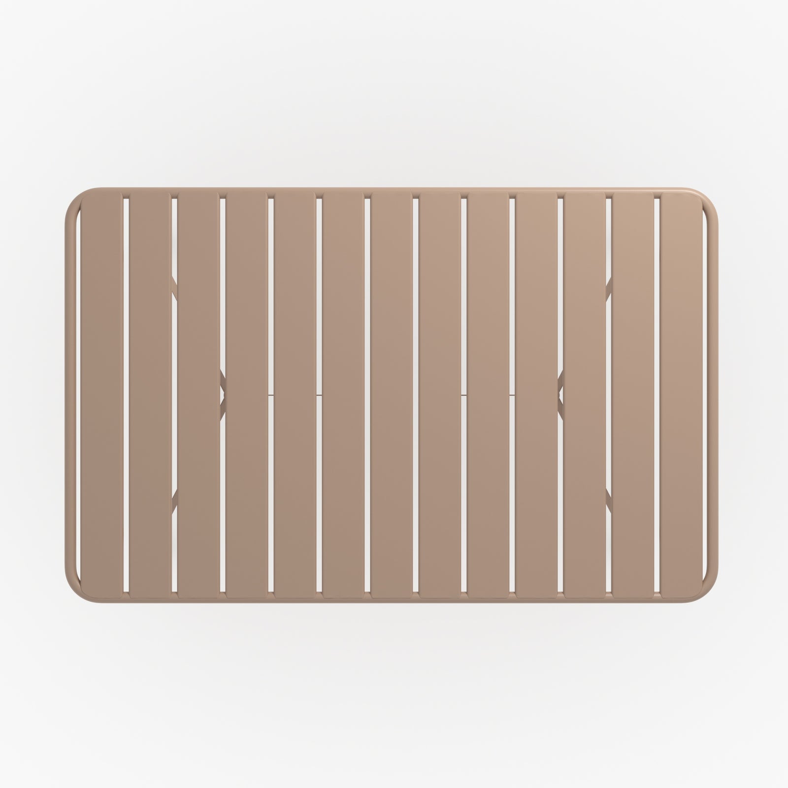 Salon de jardin pliable Yumi 4 places en métal taupe
