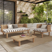 Salon de jardin rayé gris Kilda