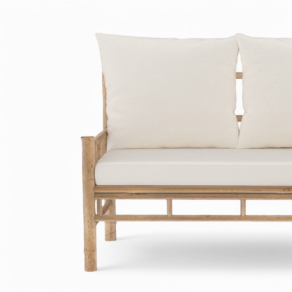 salon de jardin vadella 5 places en bambou creme canape d angle
