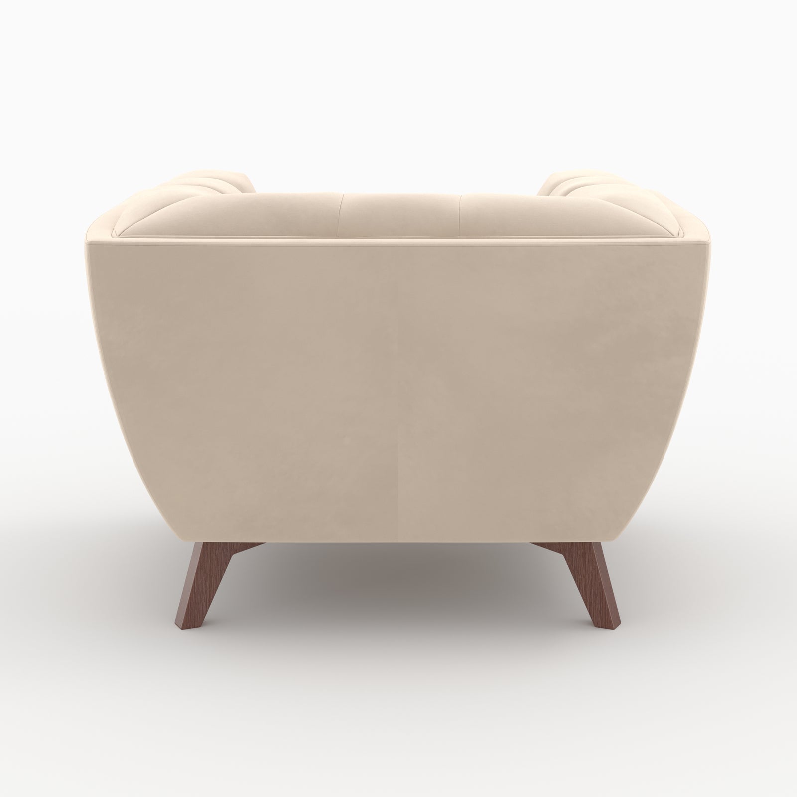 Salon Mona velours beige canapé fauteuil 4 places