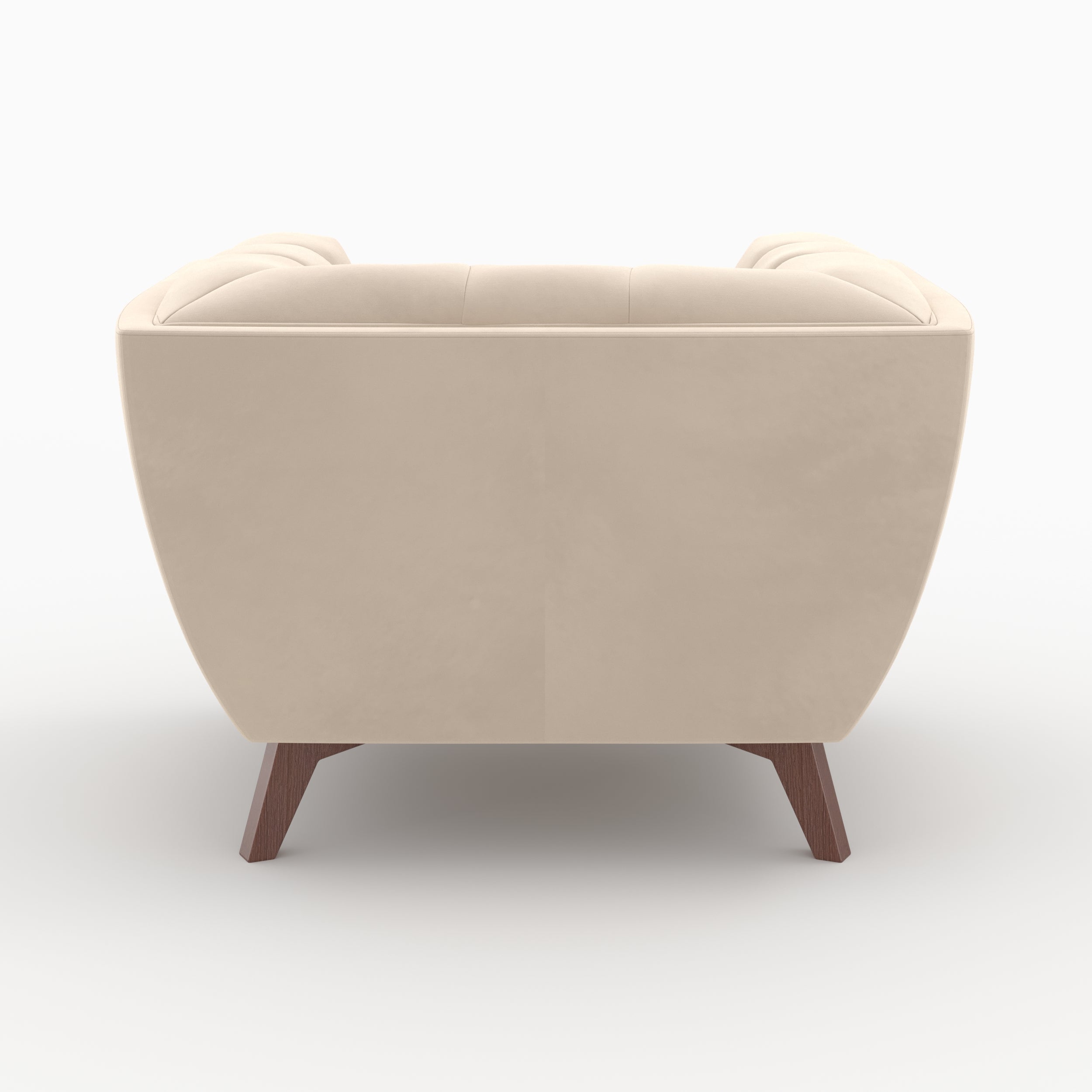 Salon Mona velours beige canapé fauteuil 4 places