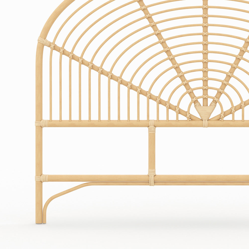selena testiera in rattan 140 cm fondo beige