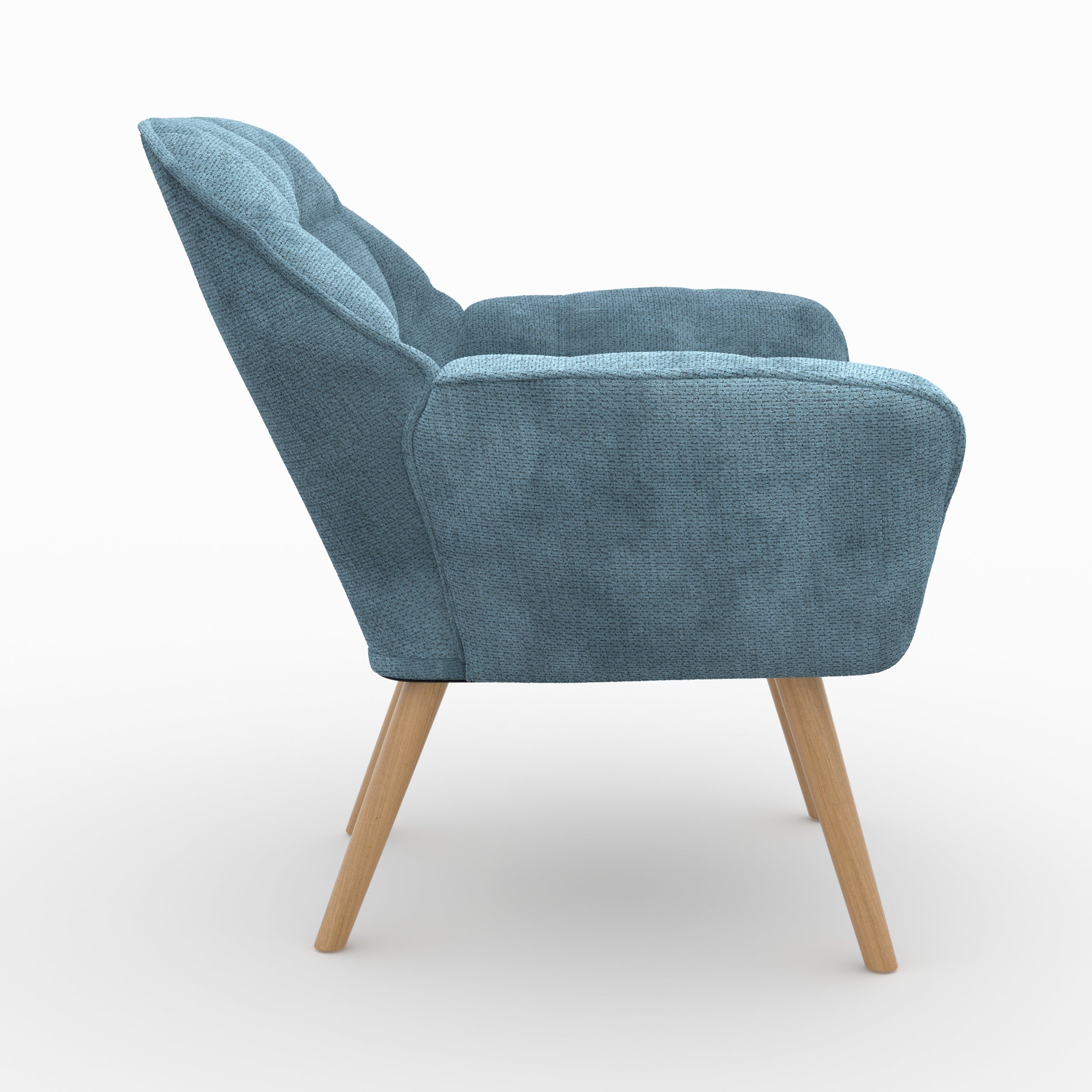 simba poltrona in tessuto blu