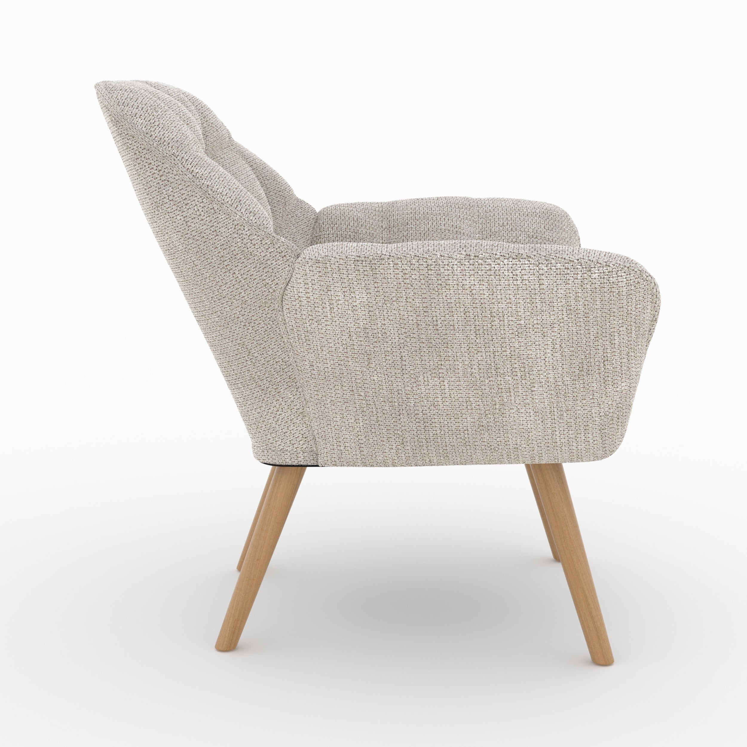 simba poltrona in tessuto grigio chiaro