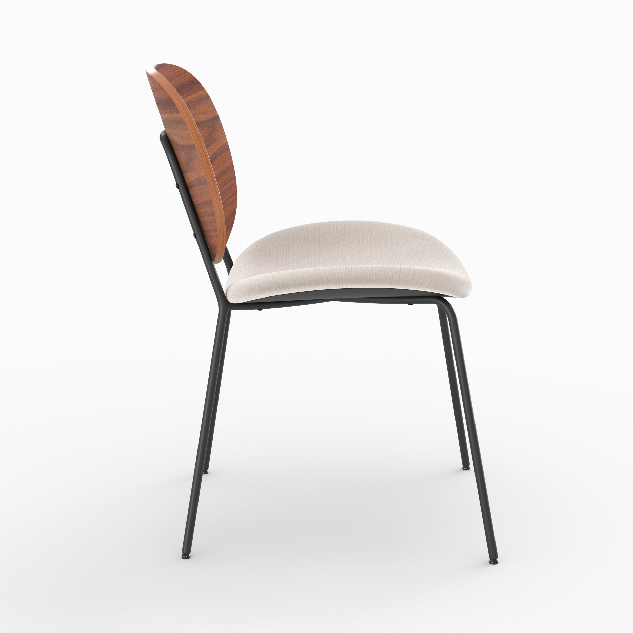 simone sedia in tessuto cinese beige e legno x2