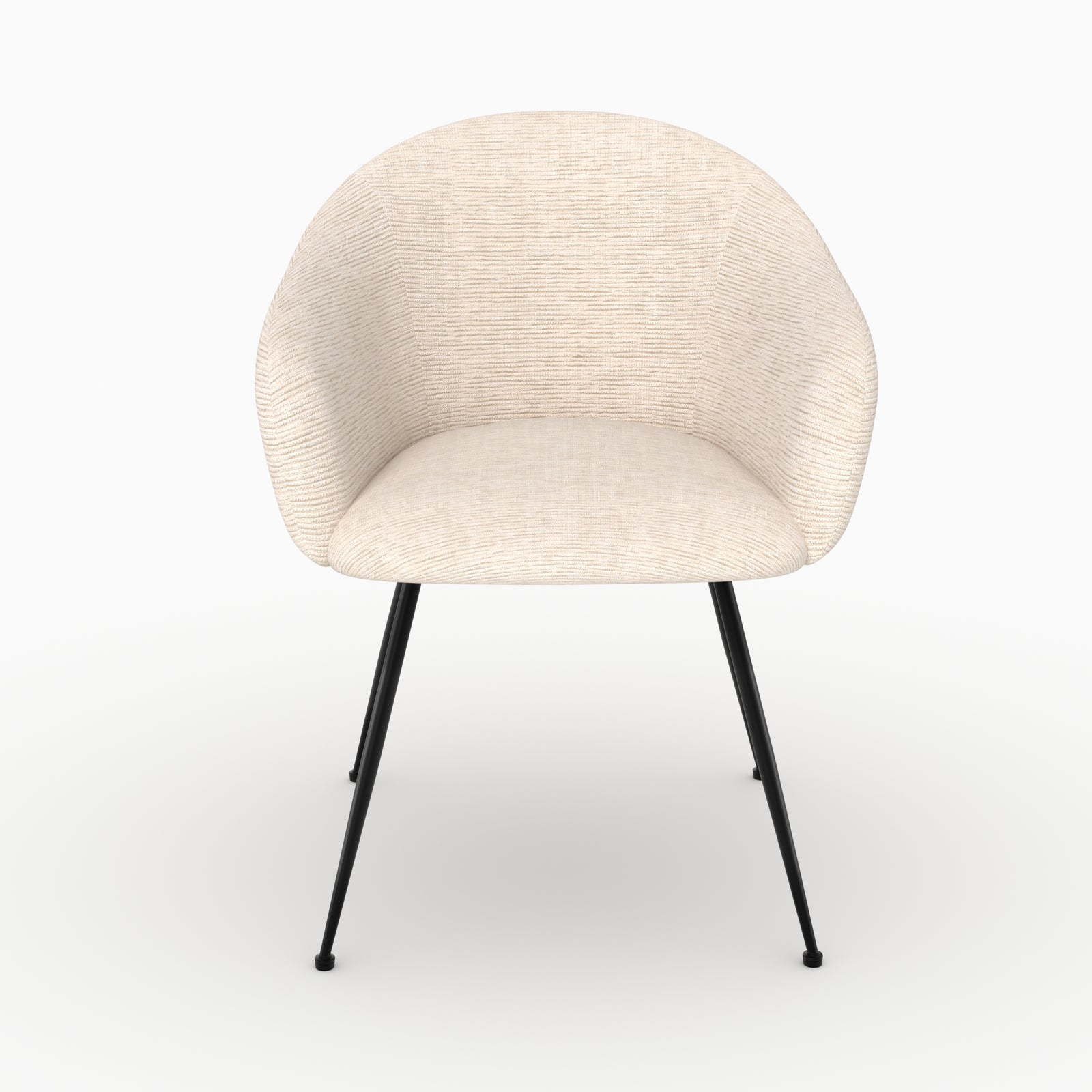 Socky fauteuil en tissu blanc texture confort
