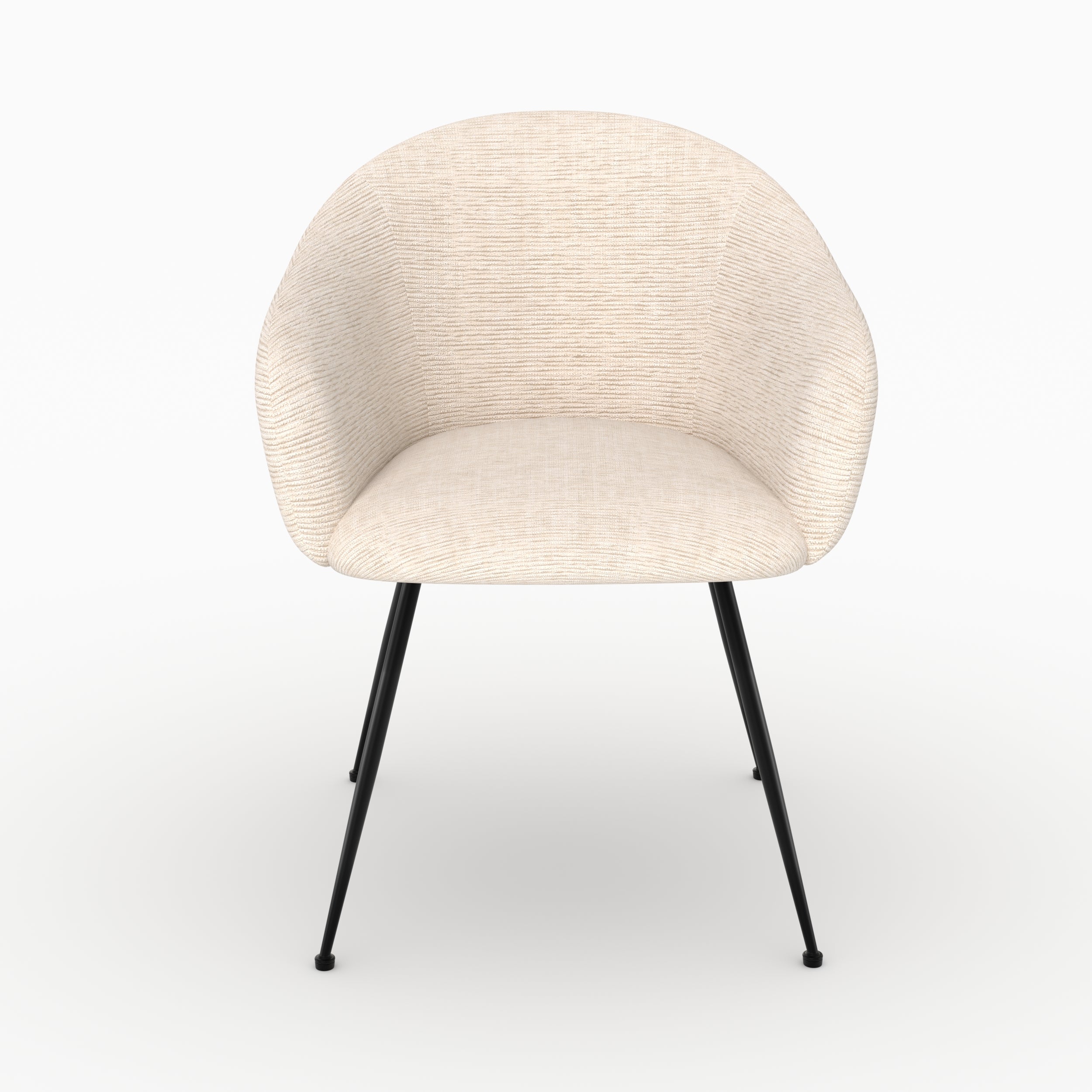 Socky fauteuil en tissu blanc texture confort