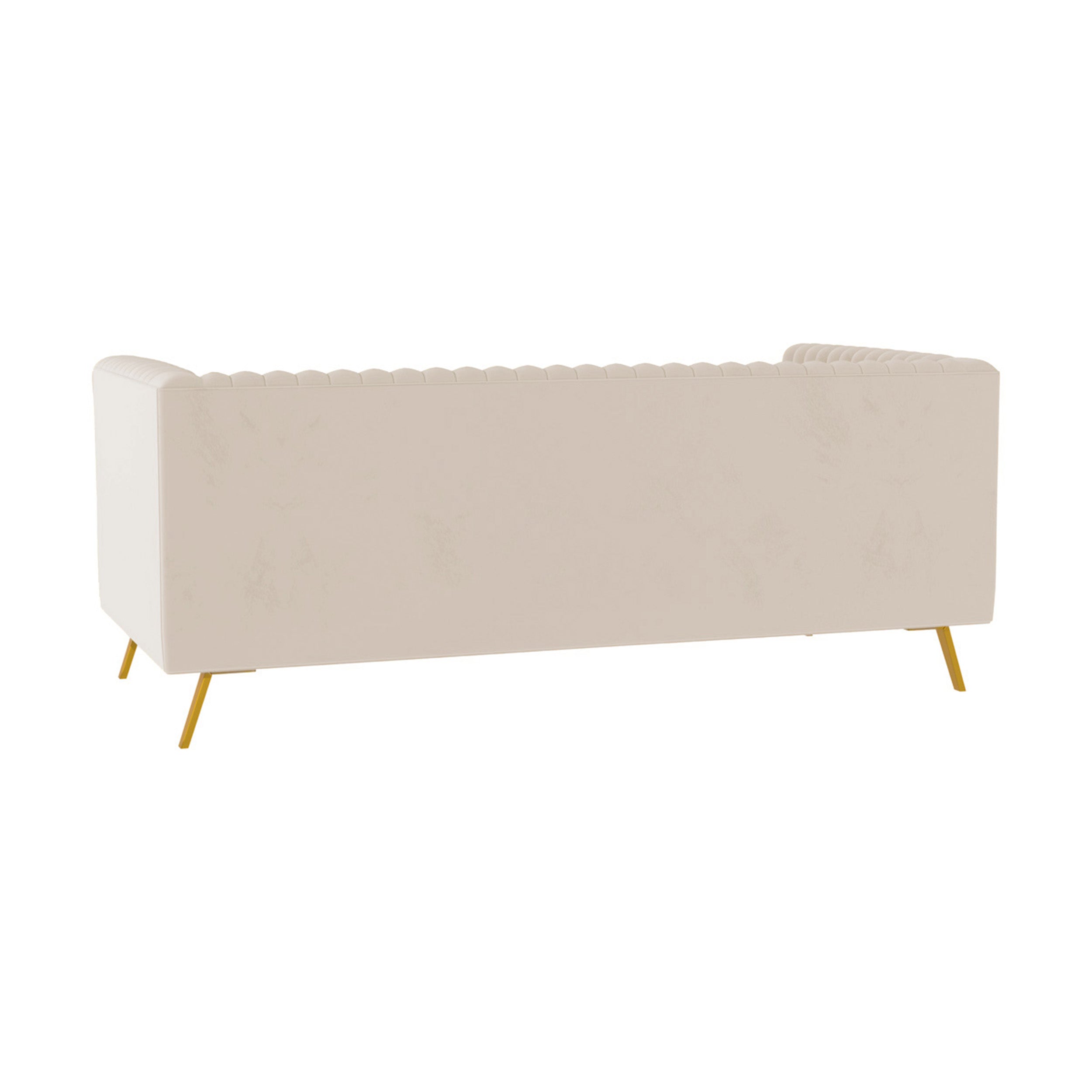 Canapé Gatsby 2 places en velours beige
