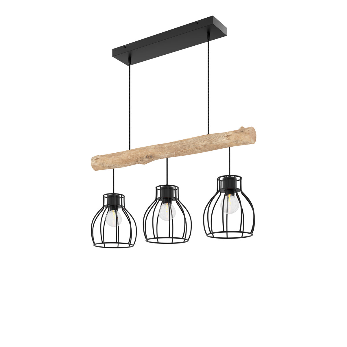 sospensione abby in legno e metallo