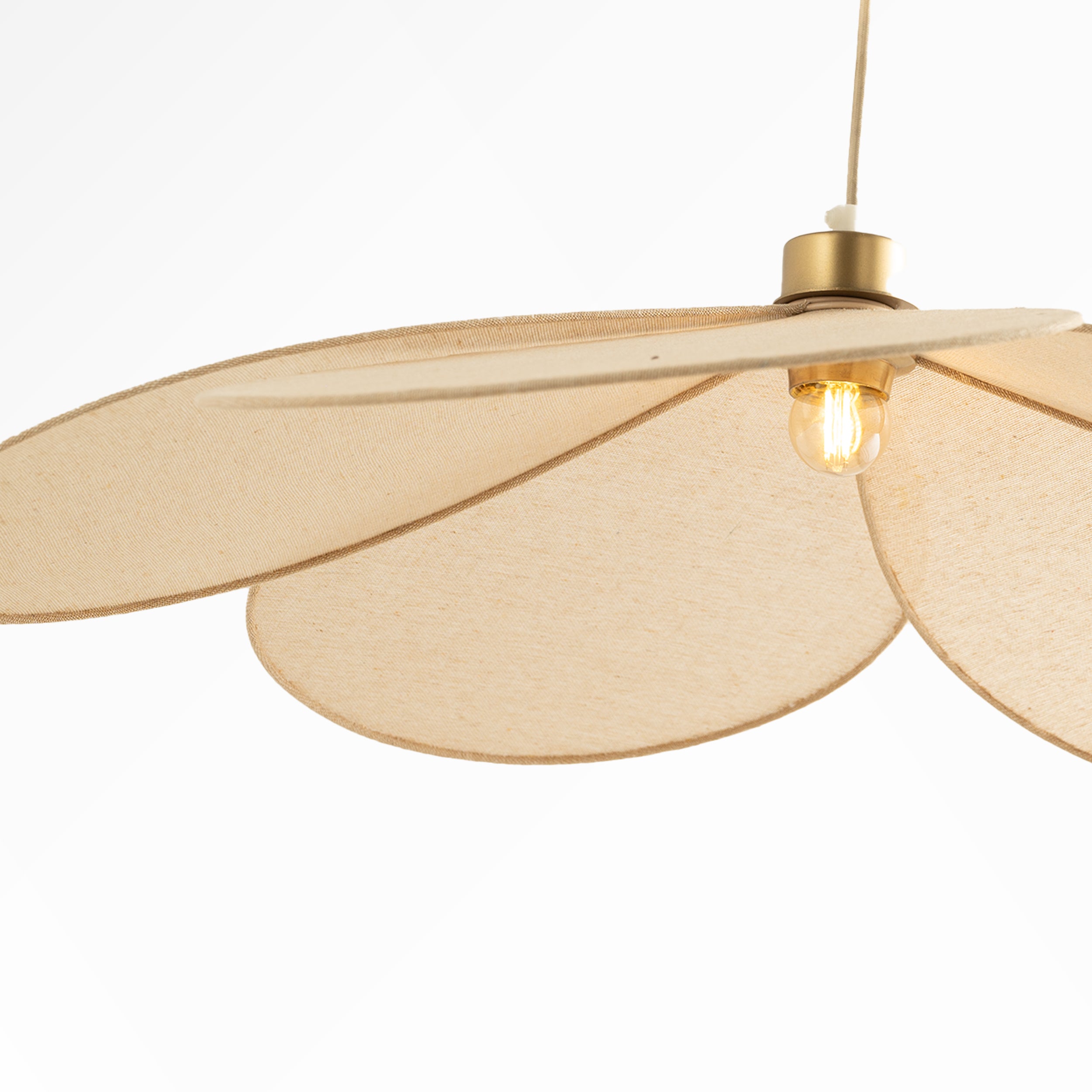 sospensione in tessuto beige 75 cm flora