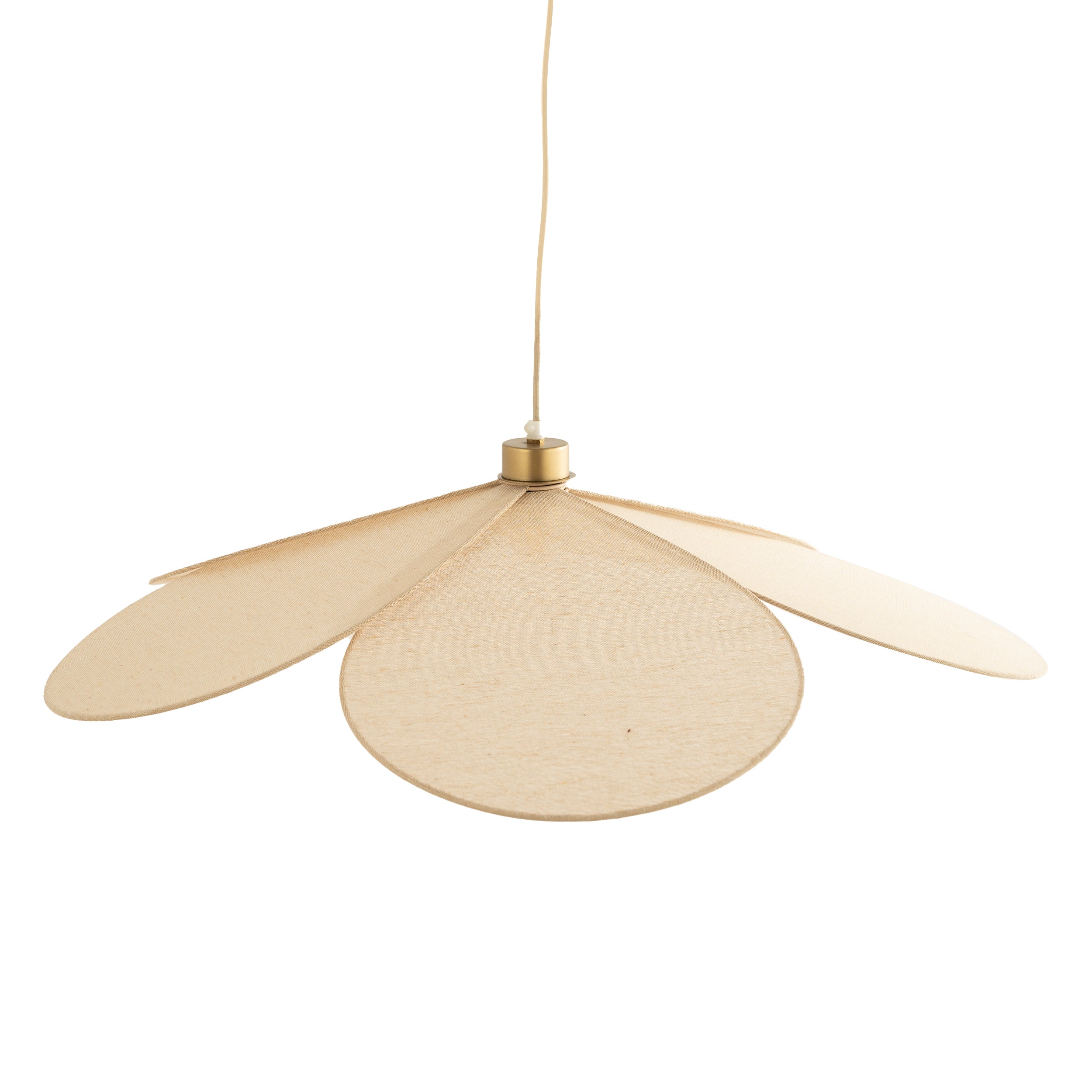 sospensione flora in tessuto beige d 75 cm