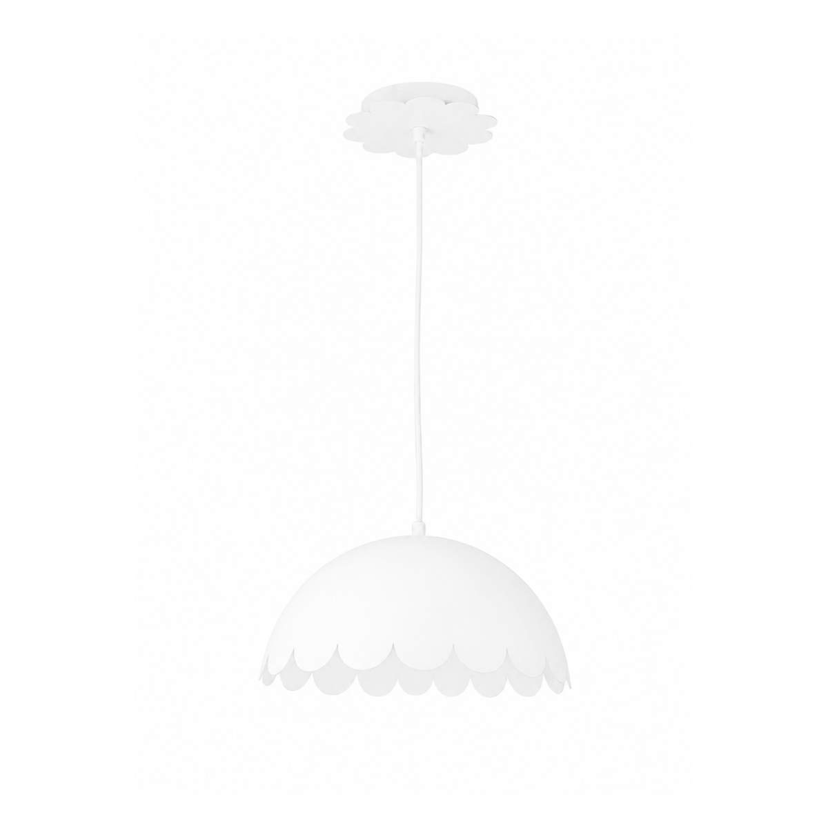 Suspension Flow en métal blanc D30 cm - Maison Pavane