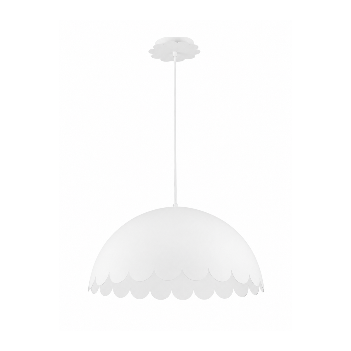 Suspension Flow en métal blanc D50 cm - Maison Pavane