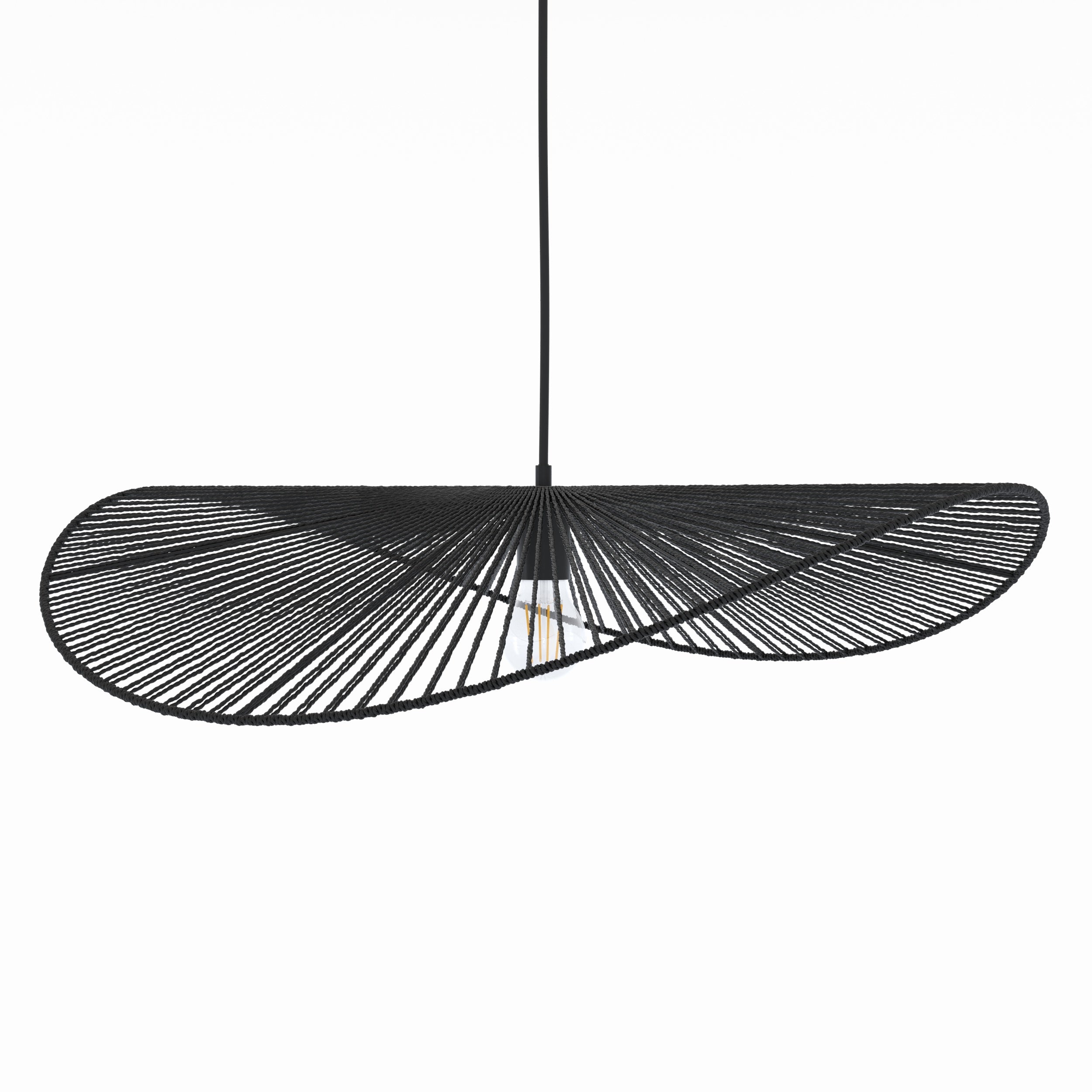 sospensione mada nera in corda 75 cm
