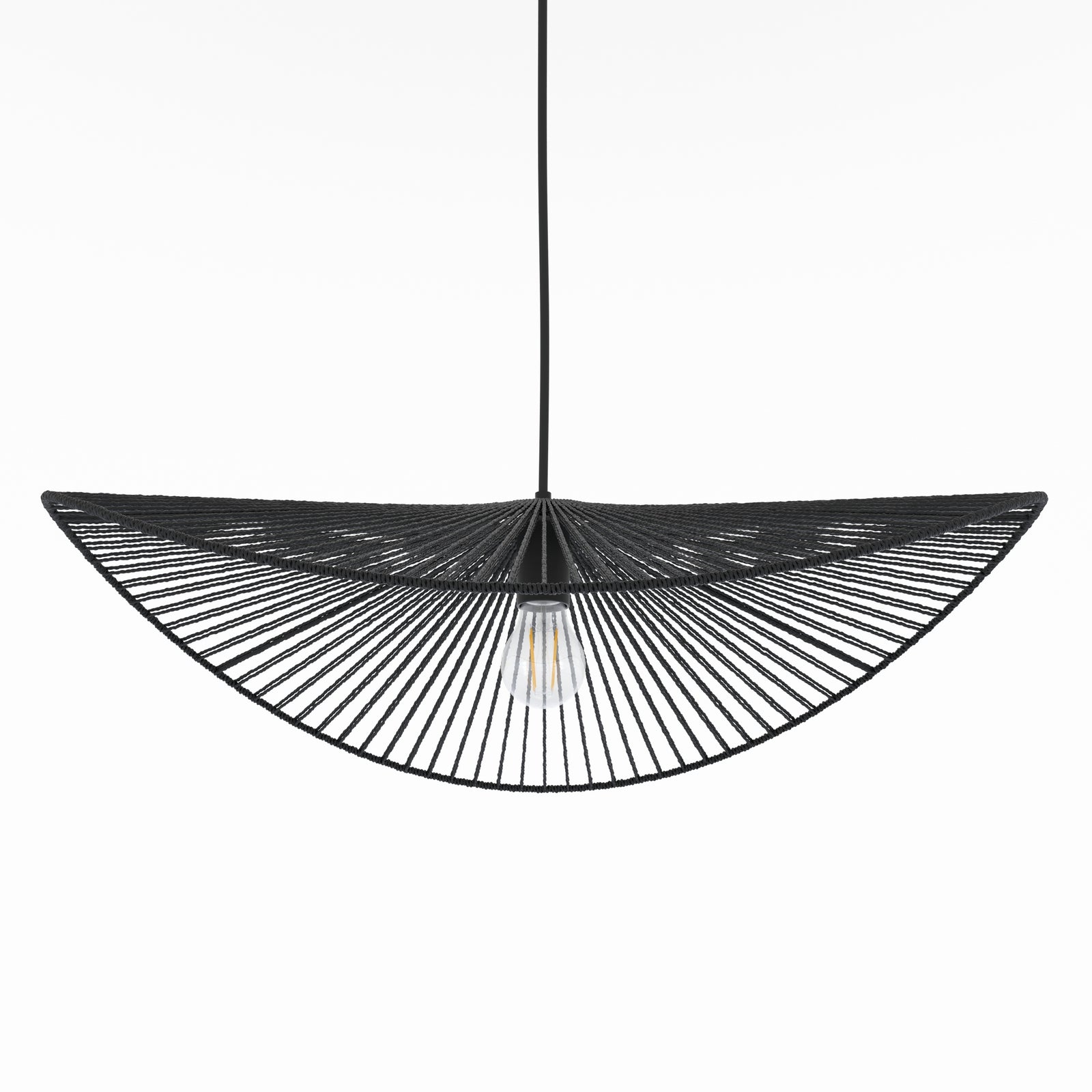 suspension noir en corde 75 cm mada_1