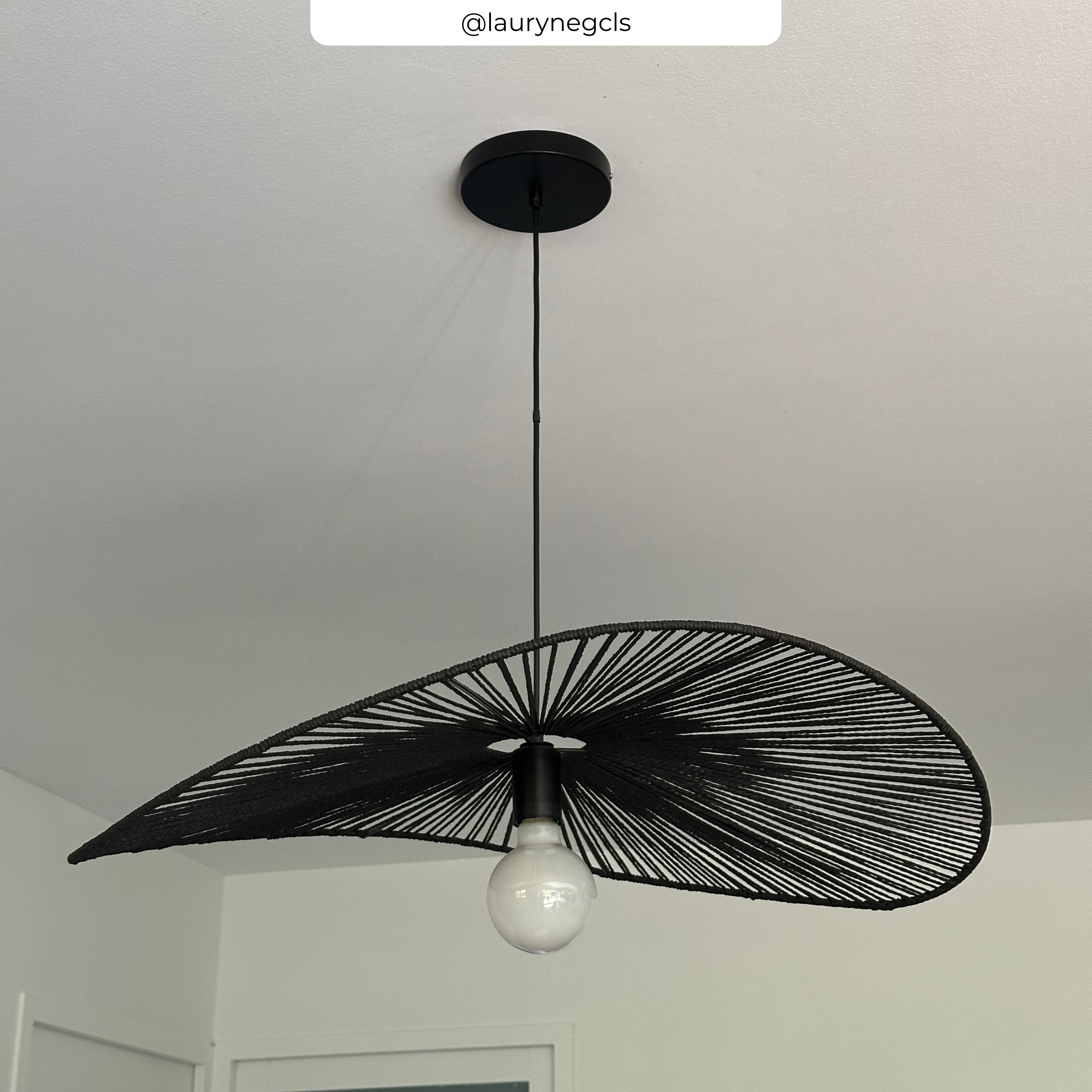 Lámpara colgante Mada negra 75 cm