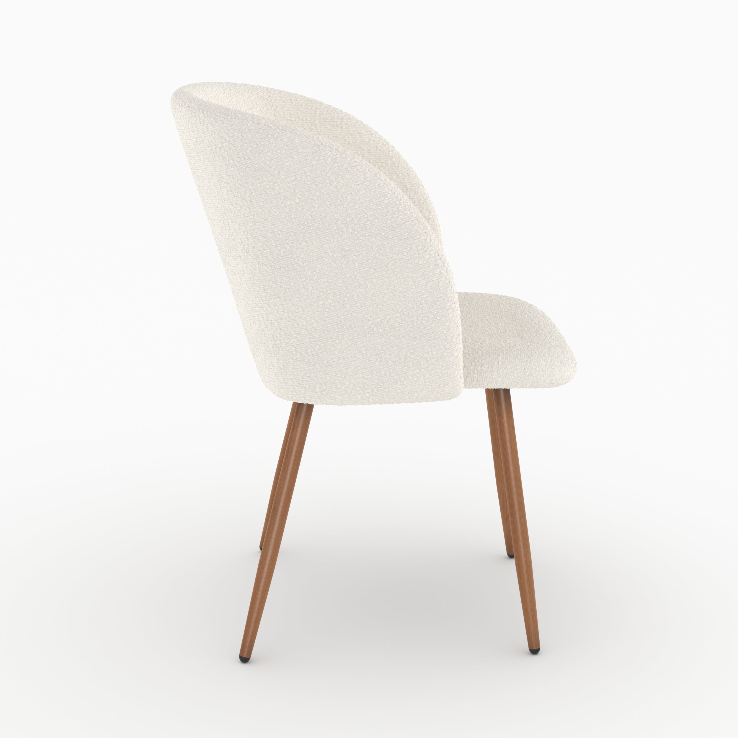 Swan chaise beige bouclé lot deux