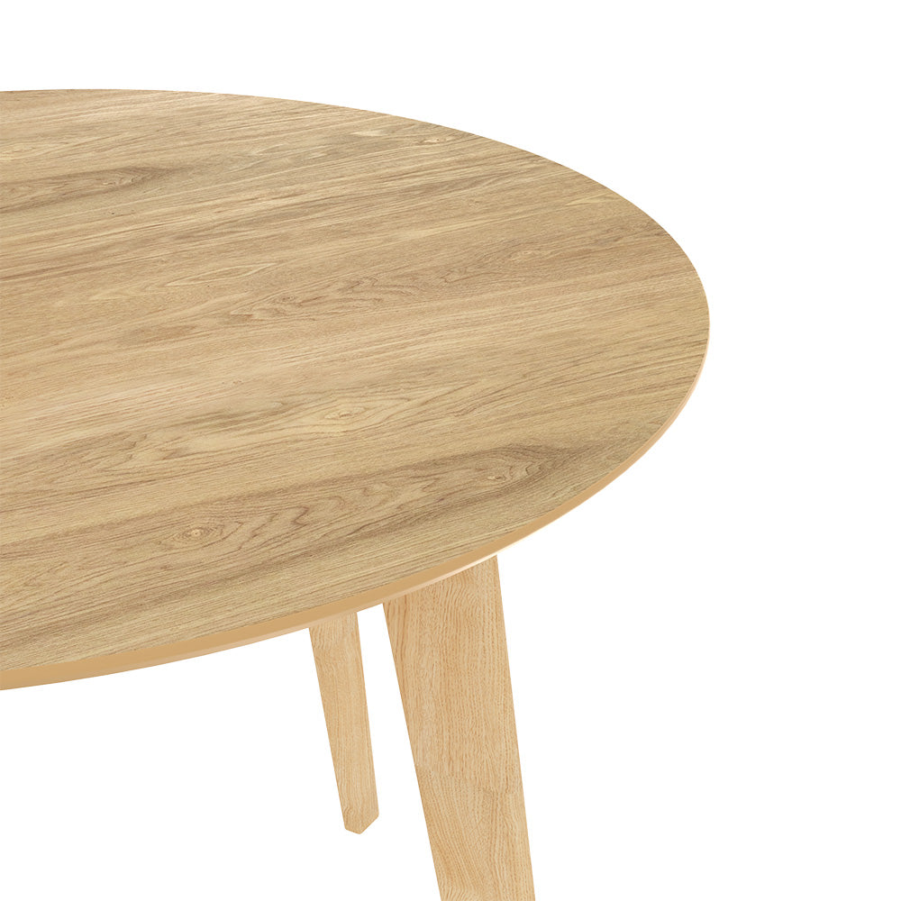 tavolo rotondo in legno chiaro da 100 cm reno
