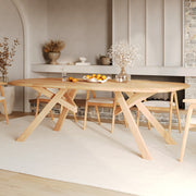 tavolo 8 posti legno chiaro merlin