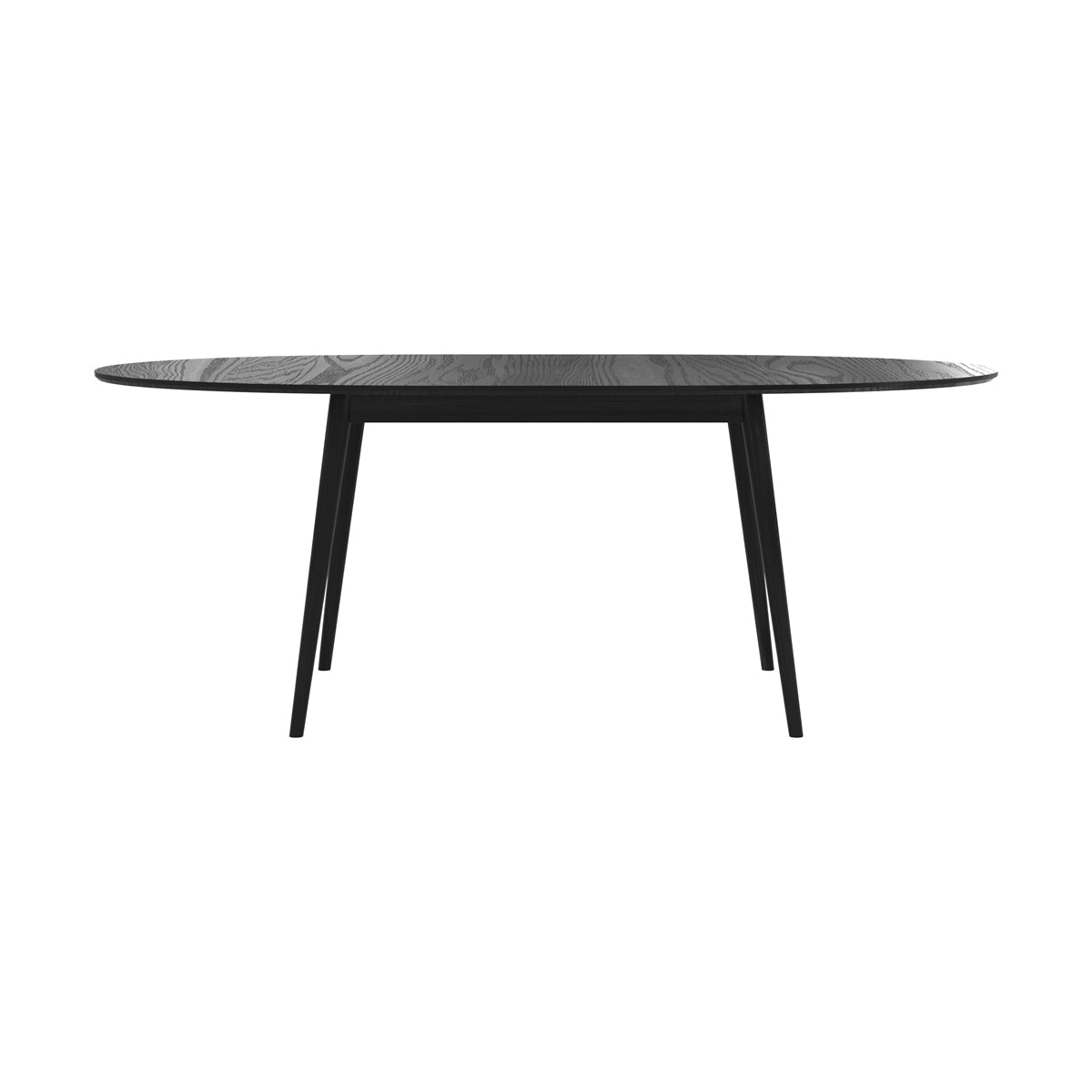 tavolo da pranzo ovale allungabile in legno nero eddy
