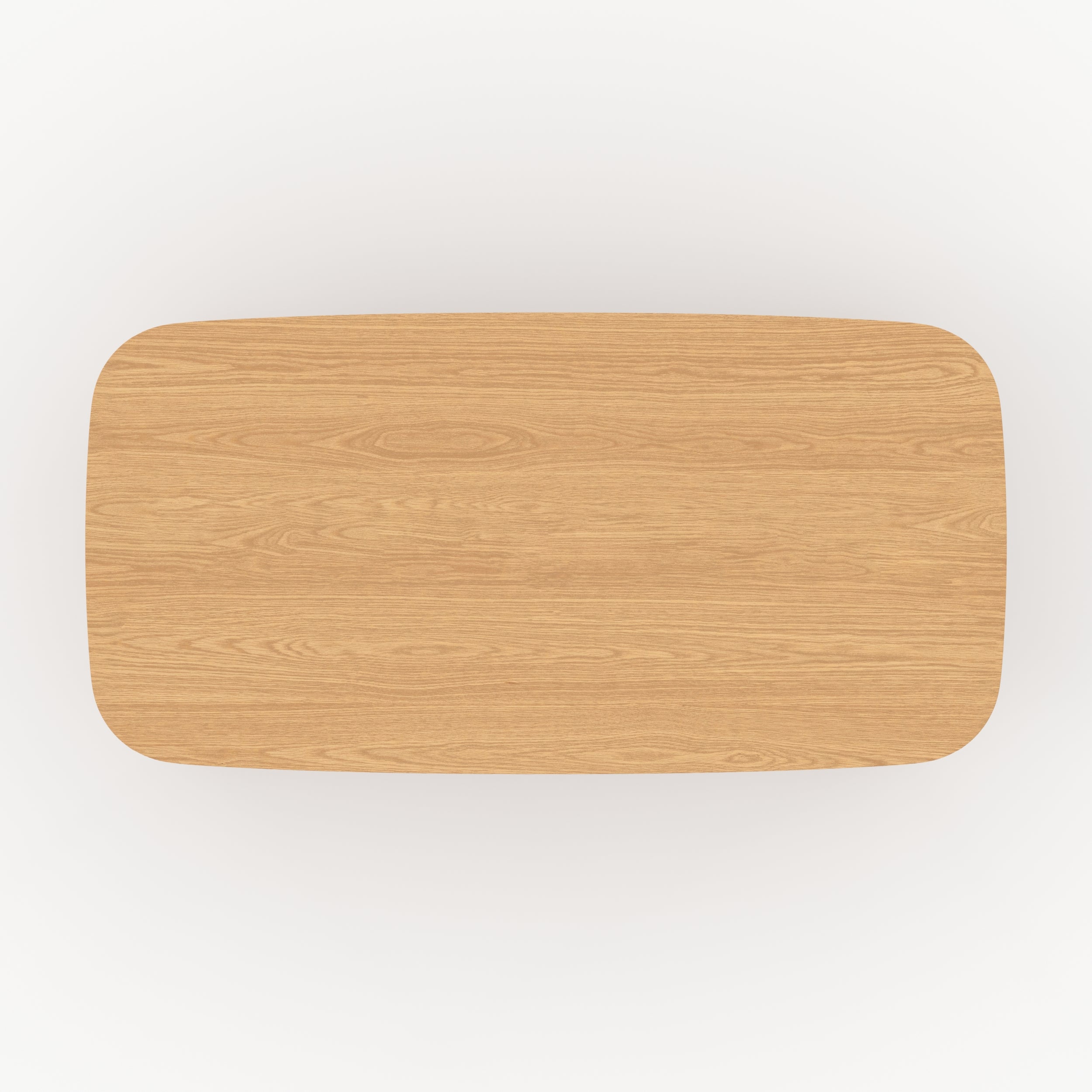 Mesa rectangular Paula para 6 personas de madera de caucho maciza y chapa de roble