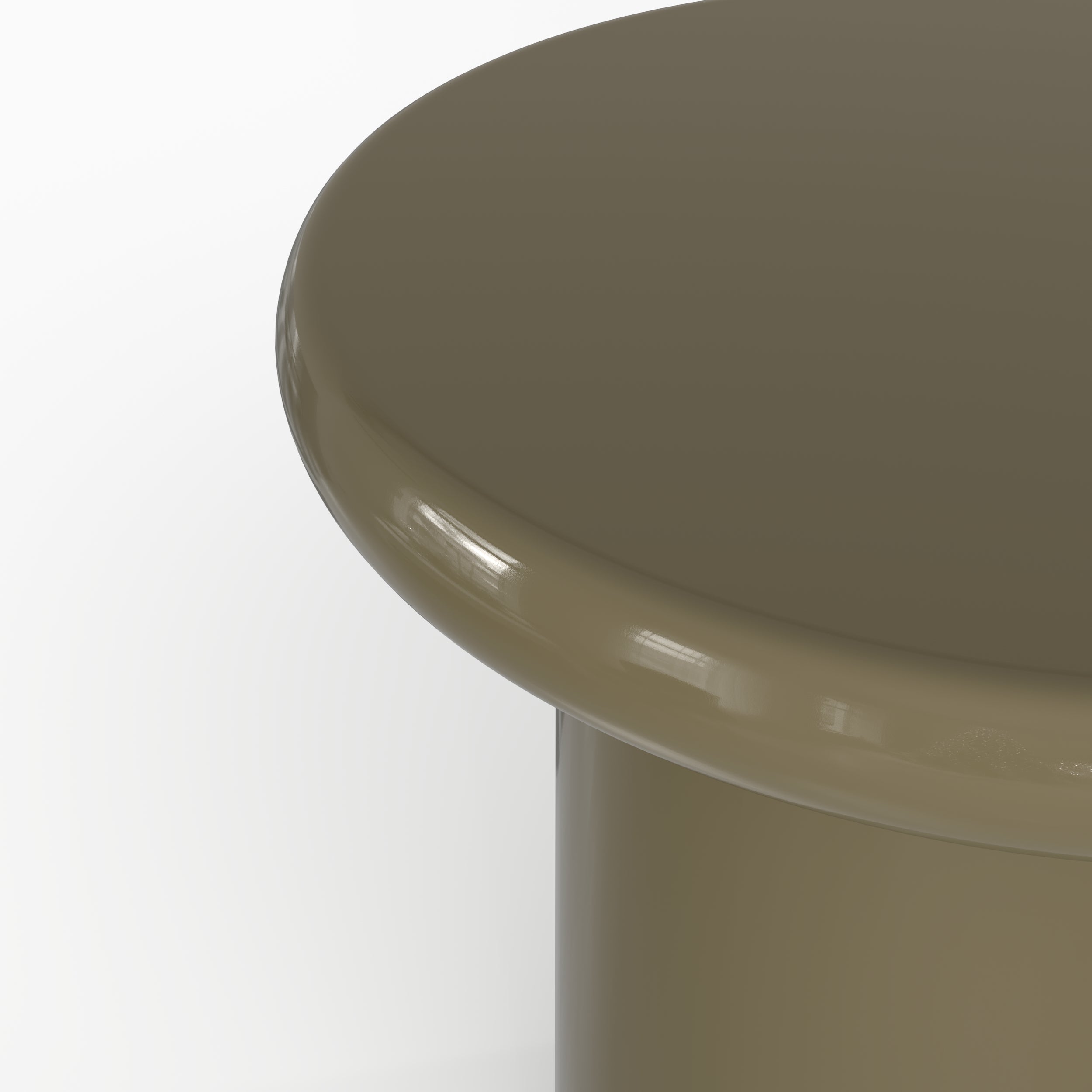 Set di 2 tavolini Apoline laccati bianchi e verde kaki in MDF