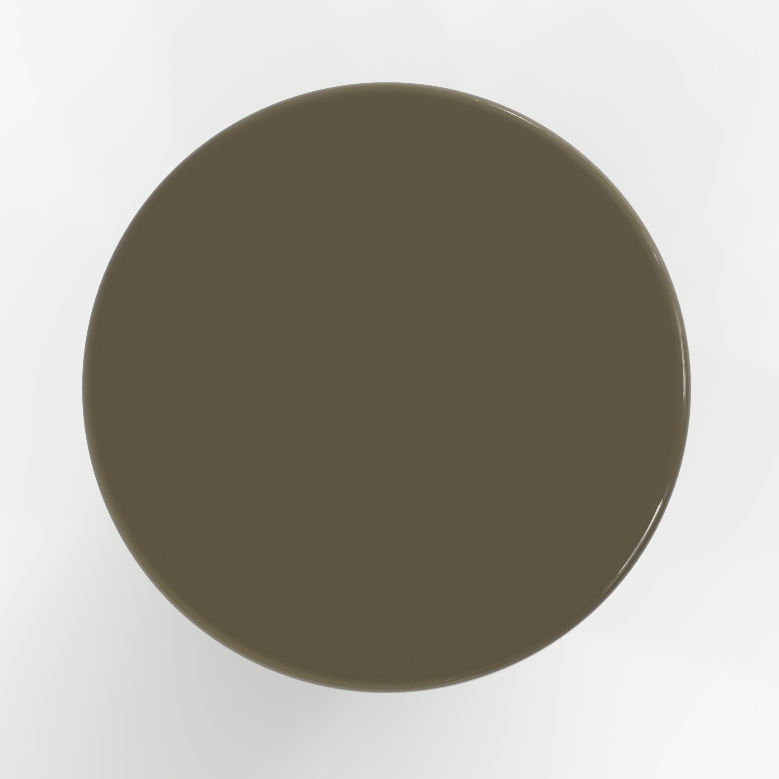 Tavolino Apoline laccato verde kaki in MDF, D50 cm