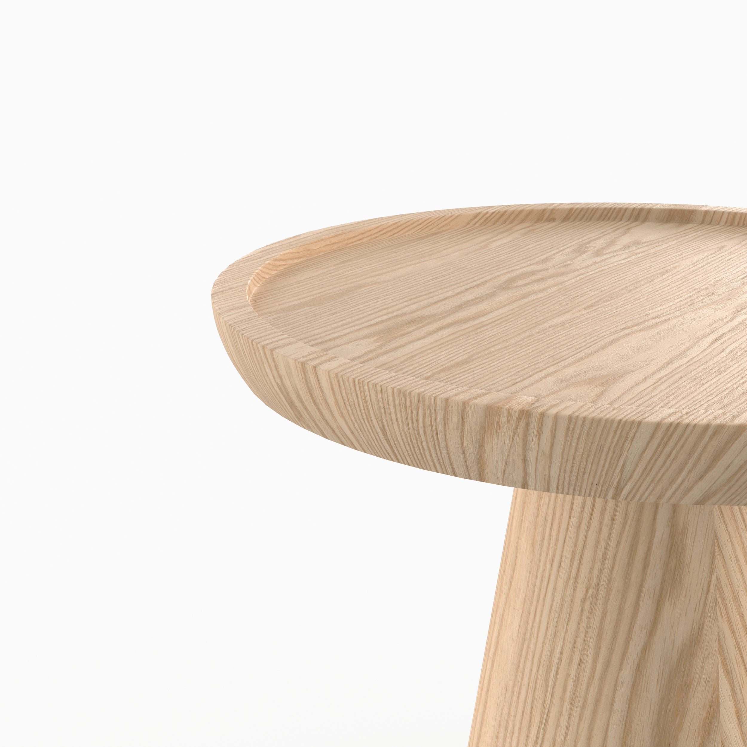Tavolino Côme in impiallacciatura di rovere, D40 cm