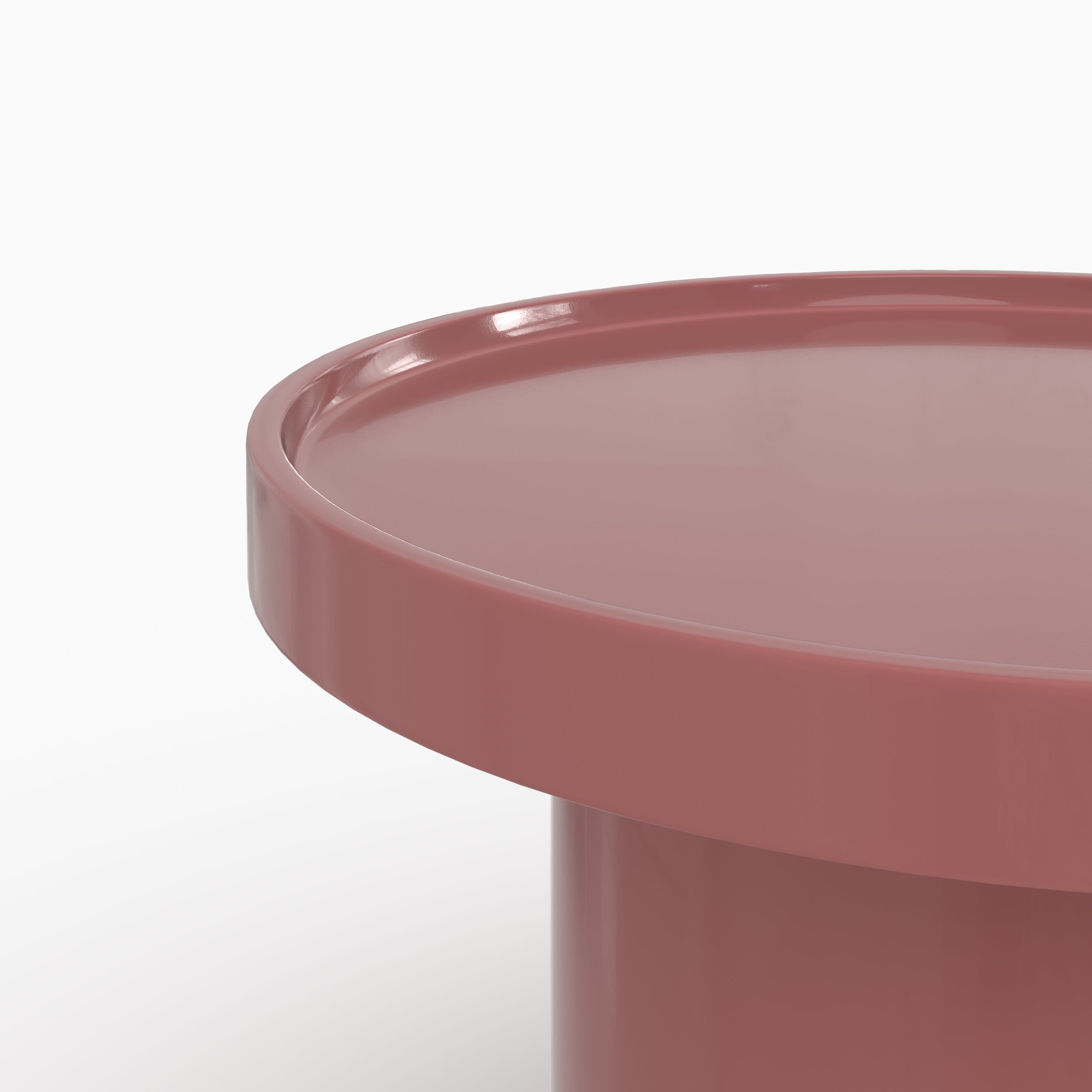 Tavolino d'appoggio Nora laccato rosso lampone in MDF, D50 cm