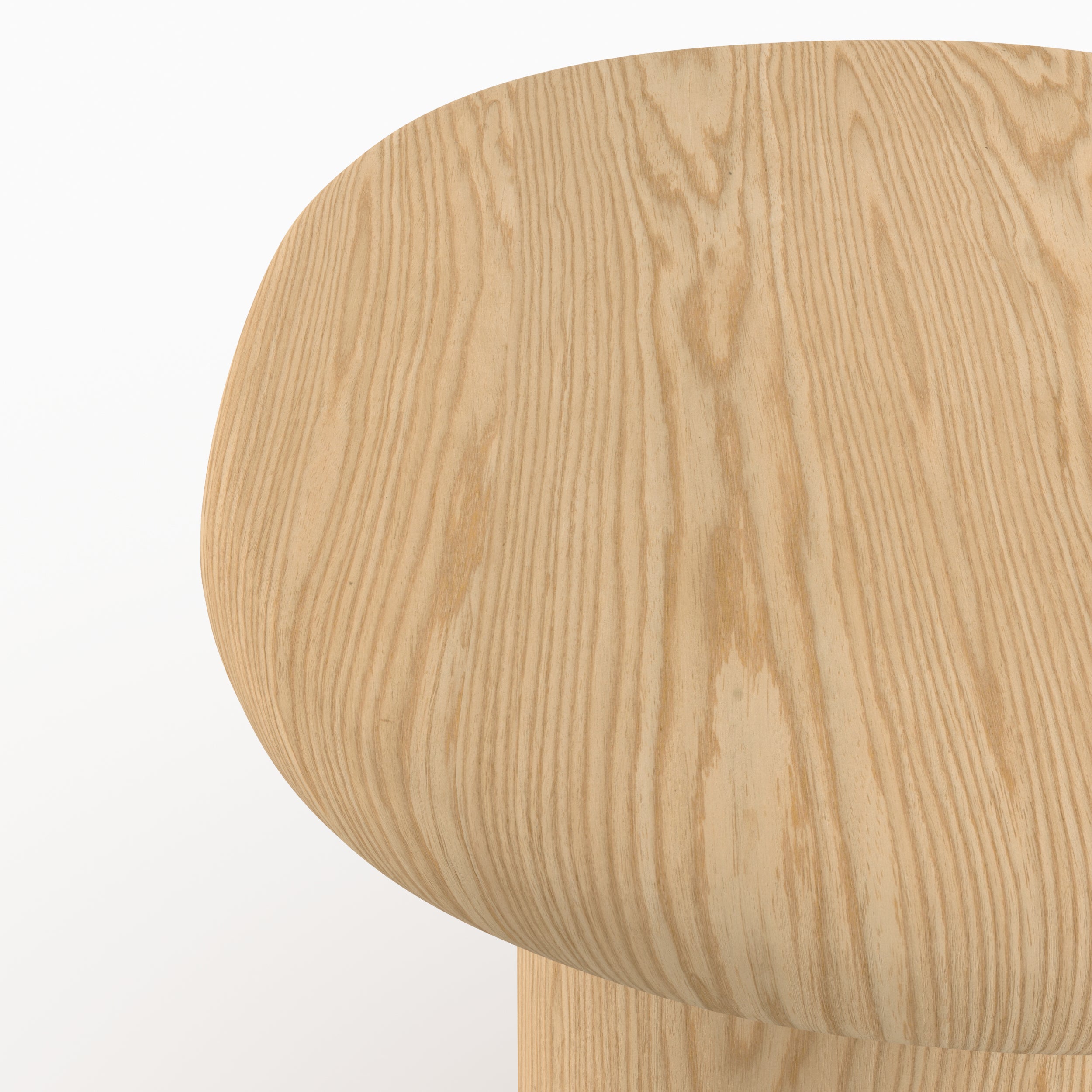 Table d'appoint Nubia en placage chène, D48,5 cm