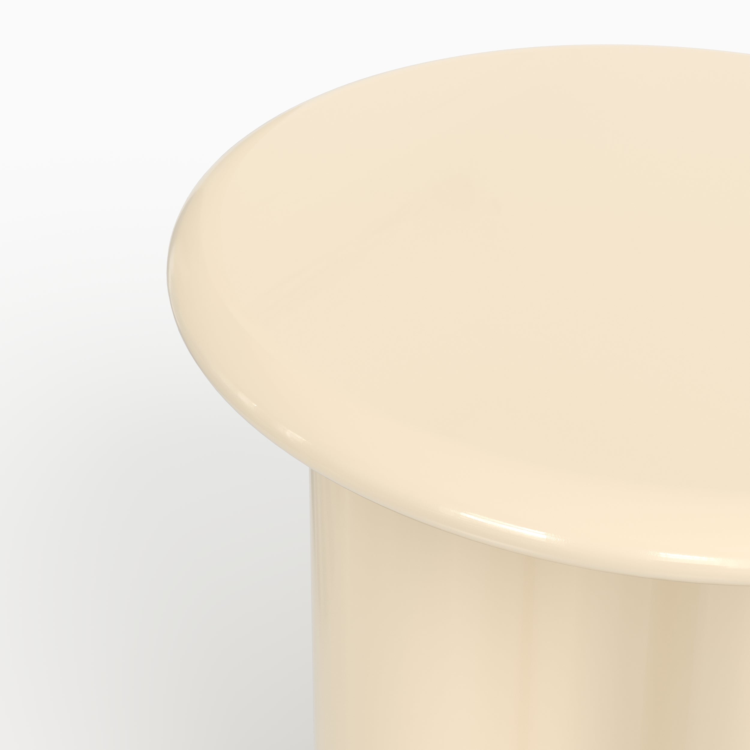 Table d'appoint Olya laquée blanche, D50 cm