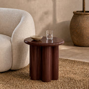 table d'appoint salon contemporain moderne design bordeaux rouge ceriseOlya