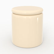 Table d'appoint Oscar laquée blanche en MDF, D40 cm