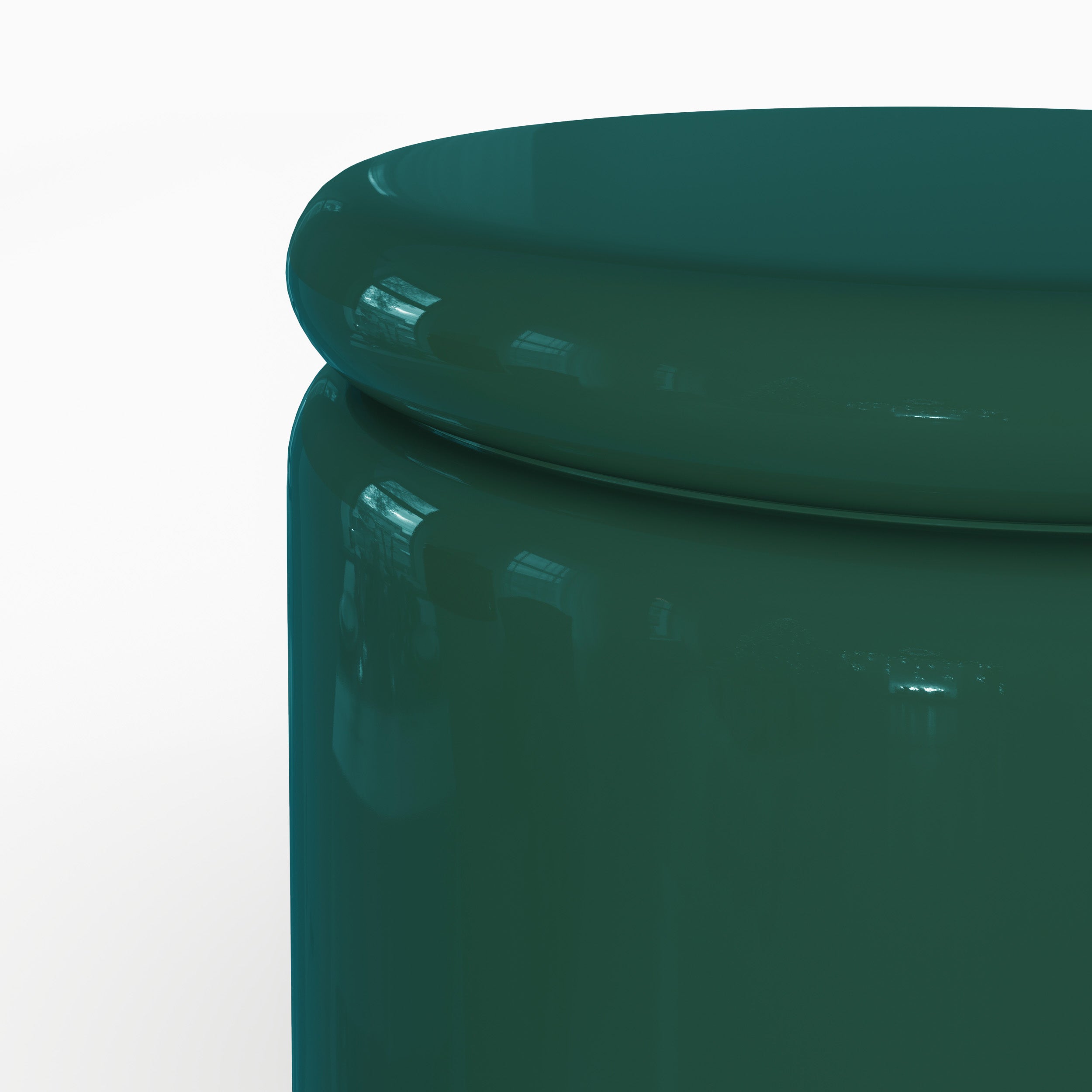 Table d'appoint Oscar laquée vert canard en MDF, D40 cm