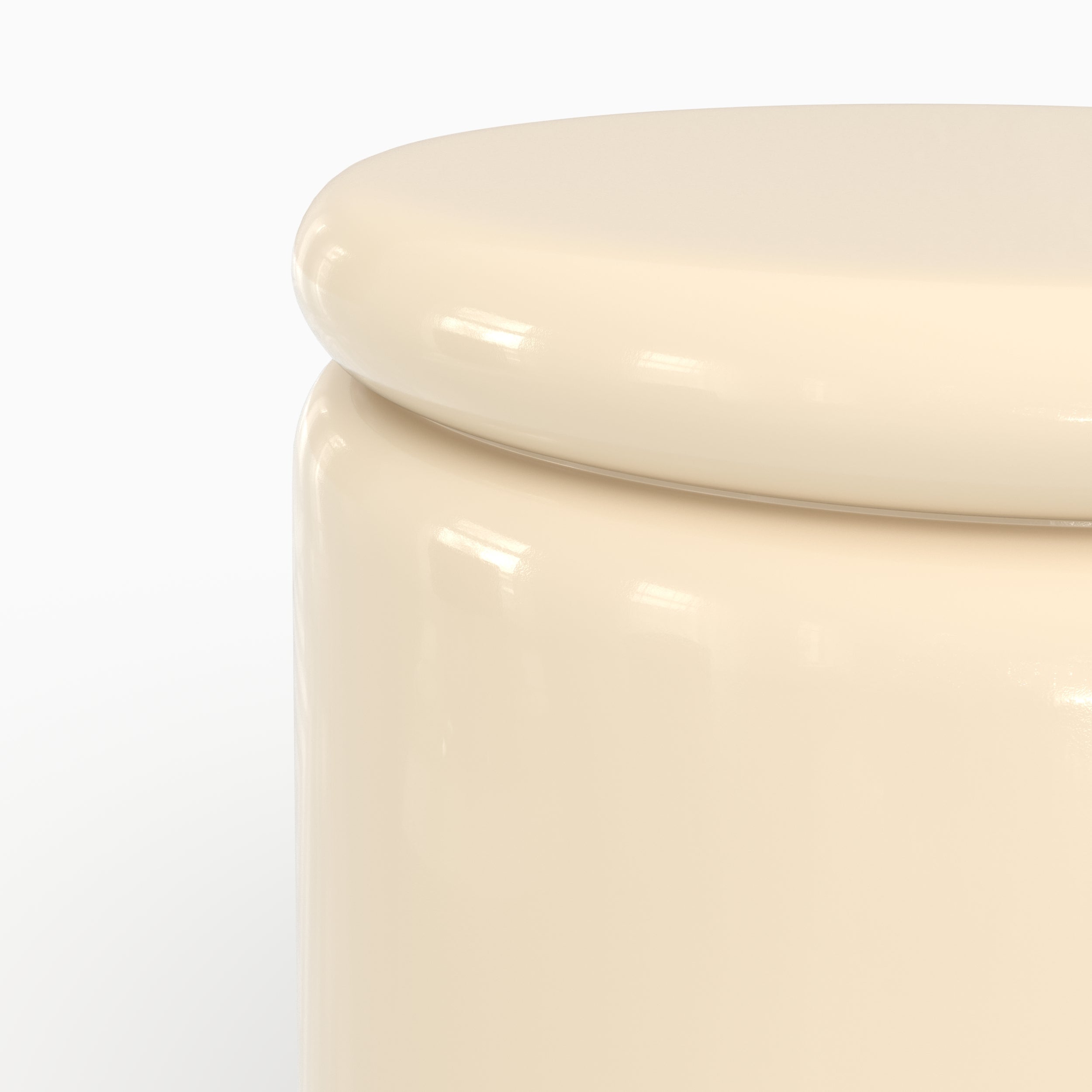 Table d'appoint Oscar laquée blanche en MDF, D40 cm