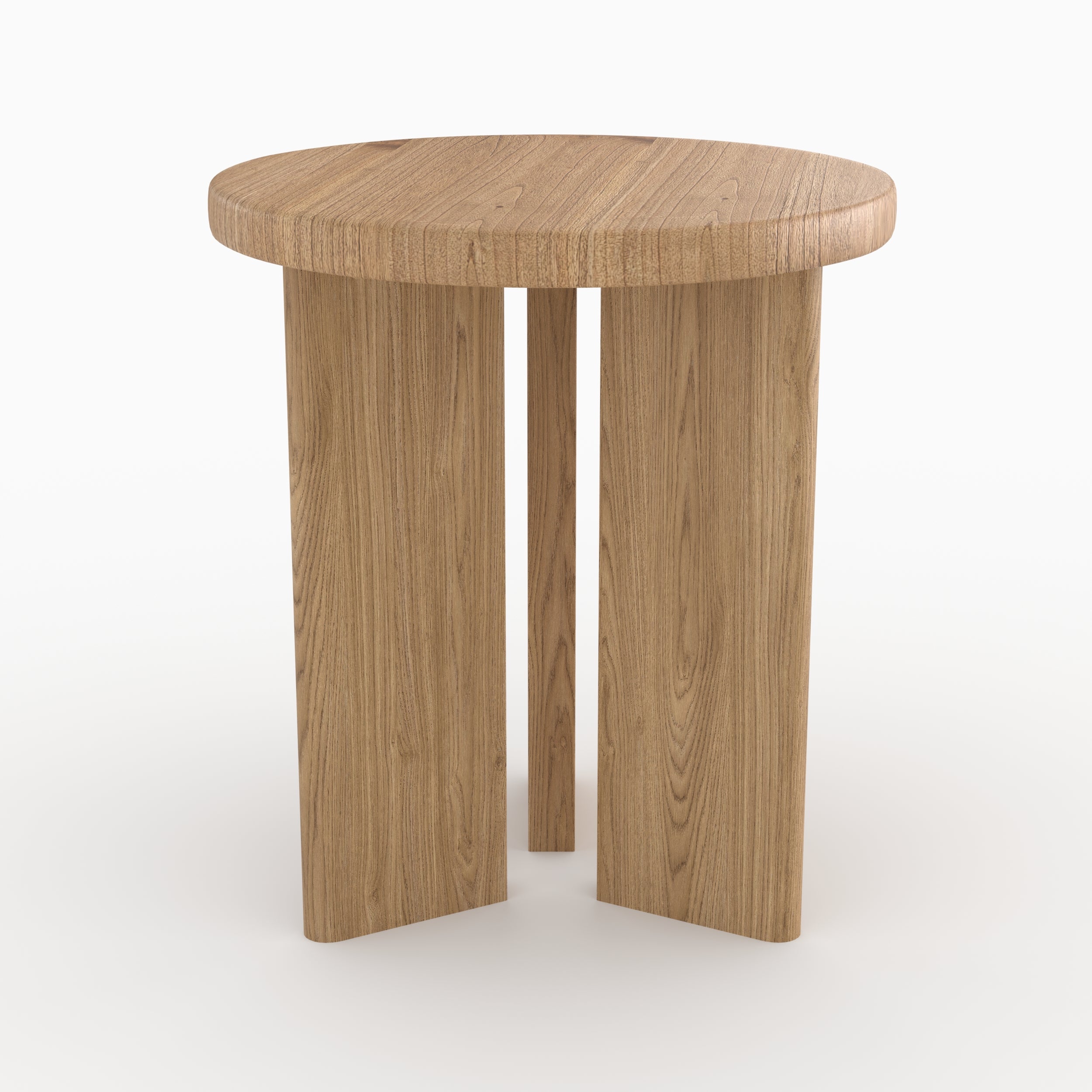 Table d'appoint ronde Néa en bois clair D40 cm