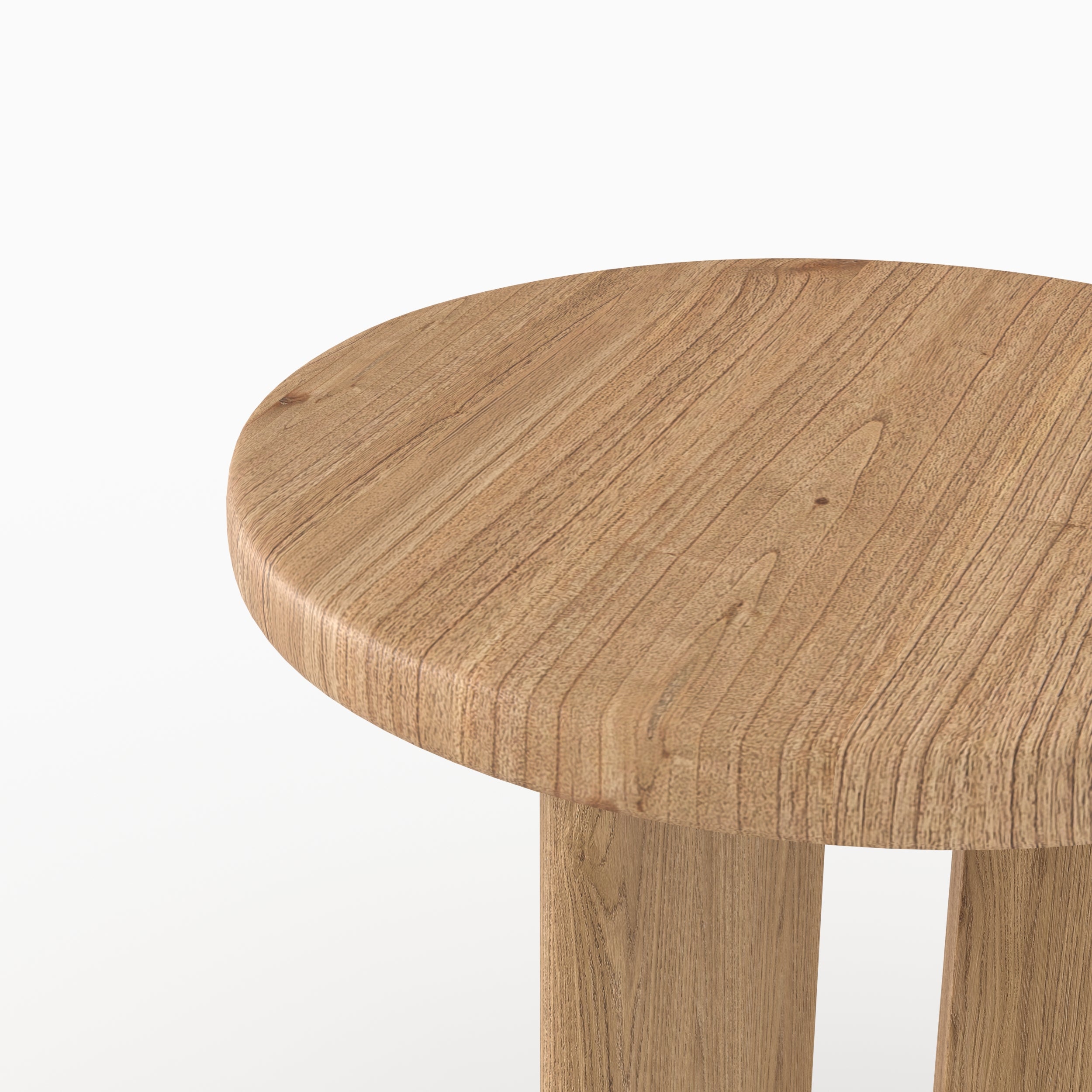 Table d'appoint ronde Néa en bois clair D40 cm