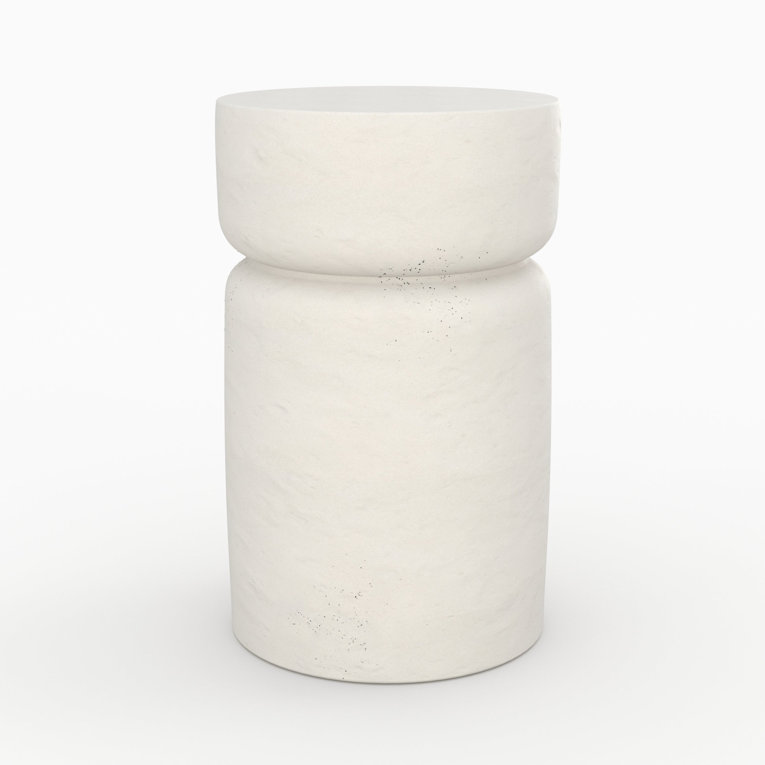 table appoint ronde tahiti en beton blanc table basse