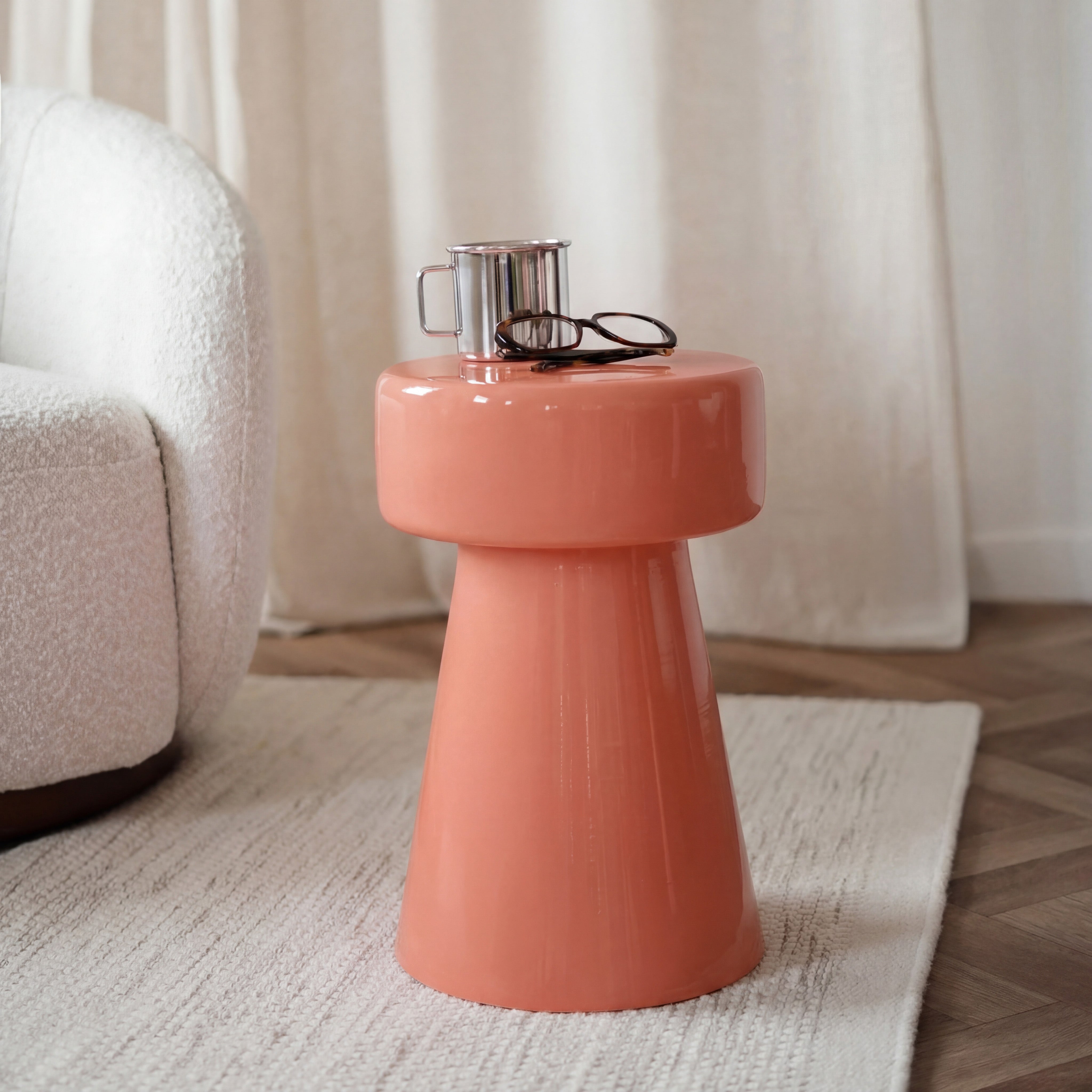 Table appoint rose orange saumon Athéna