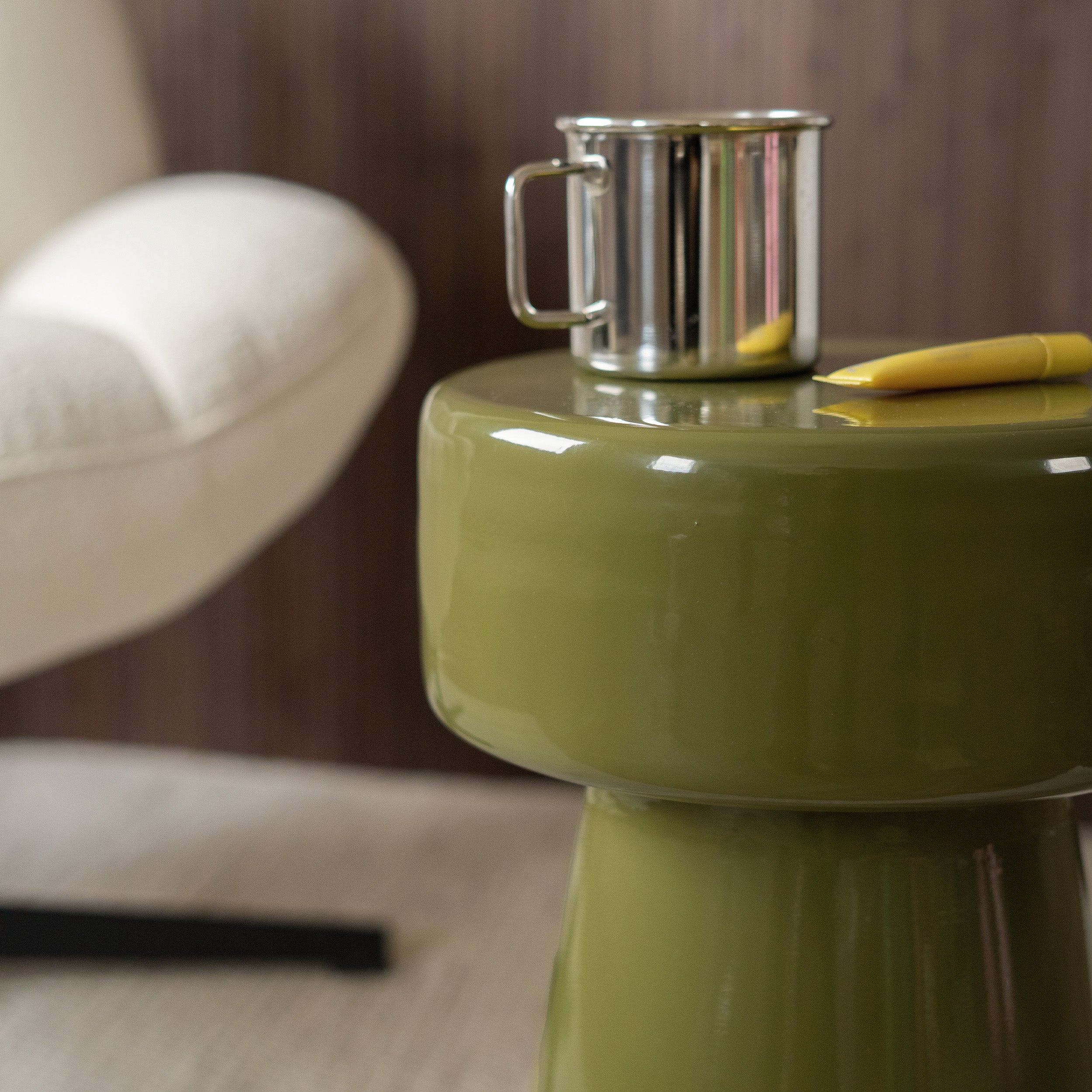 Table appoint vert bouteille