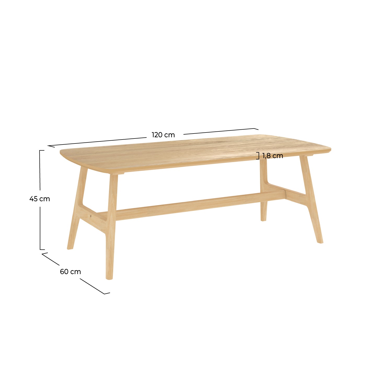 tavolino 120 cm suly legno chiaro