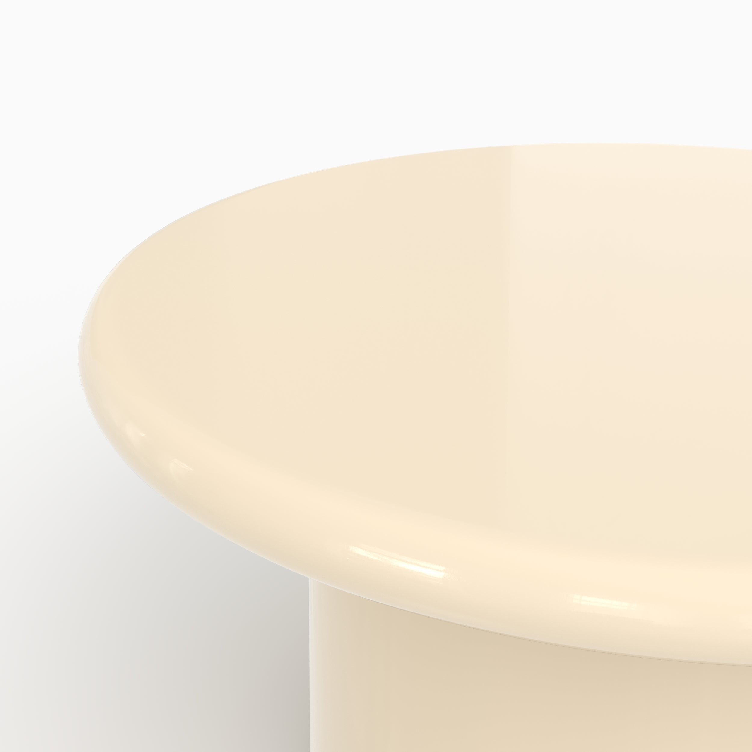 Tavolino Apoline laccato bianco in MDF, D80 cm