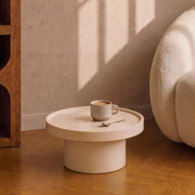Tavolino d'appoggio Nora laccato bianco in MDF, D50 cm