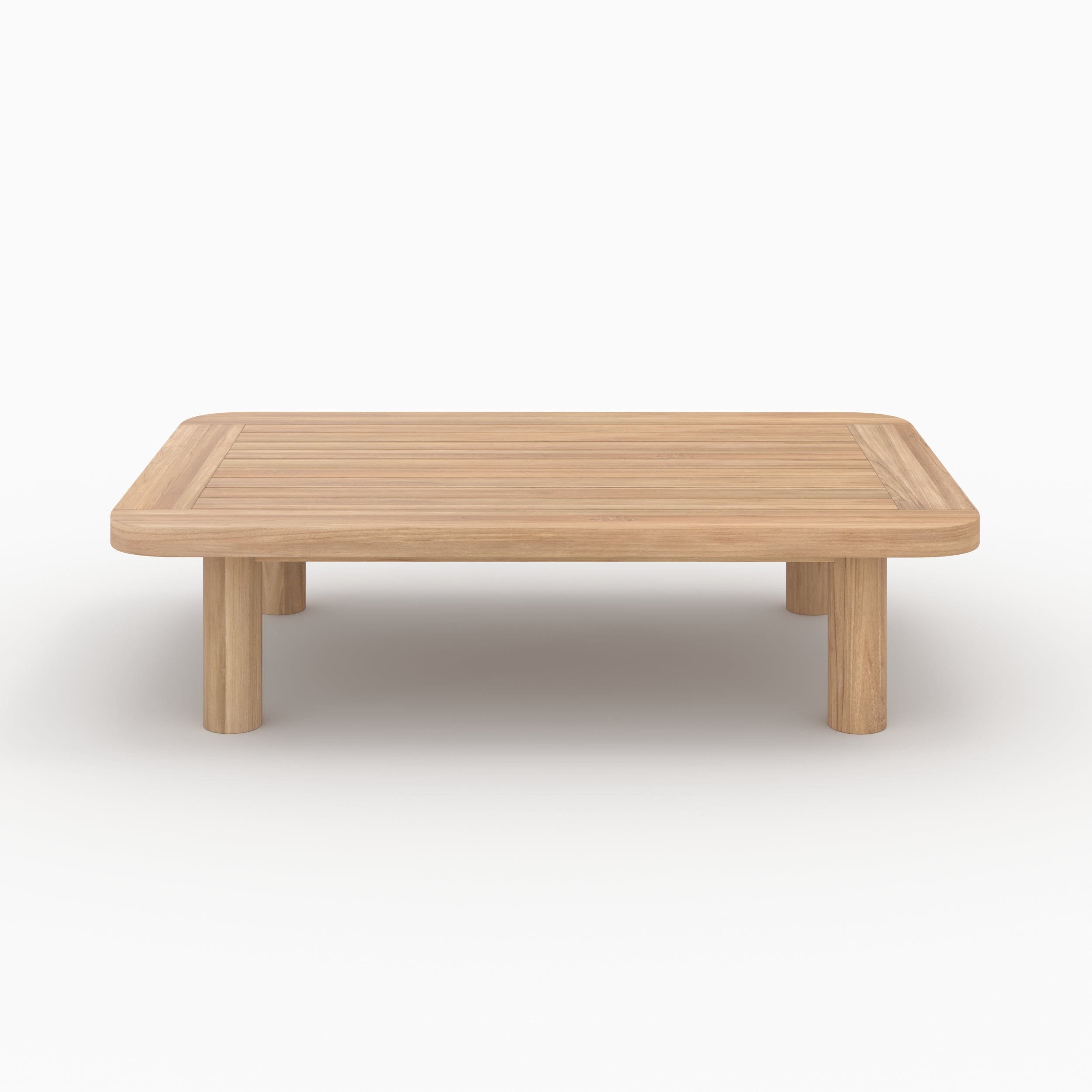 Table basse de jardin en bois de teck rectangulaire Kilda